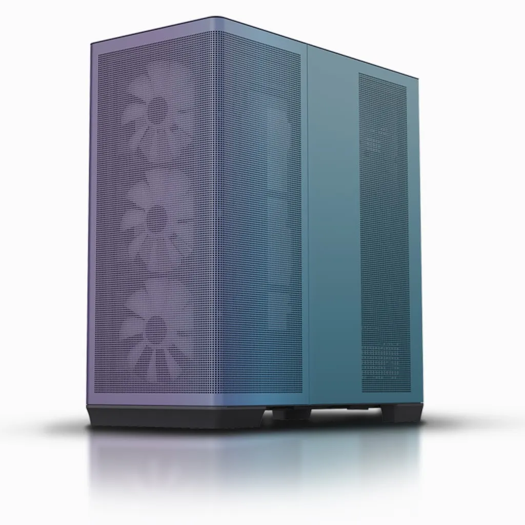 APNX C1 midi-tower chassi med f&ouml;nster, chromaflair