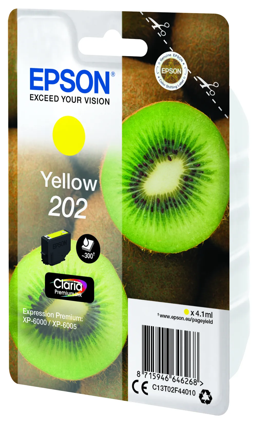 Epson C13T02F44020 -mustekasetti, 4.1 ml, keltainen