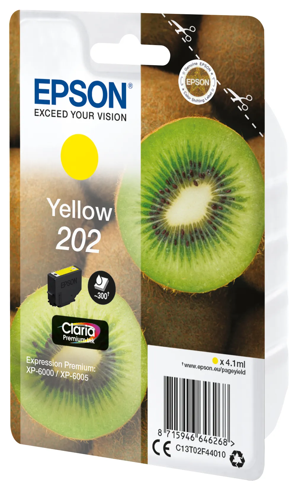 Epson C13T02F44020 -mustekasetti, 4.1 ml, keltainen
