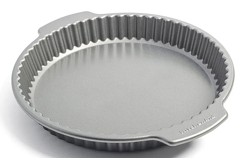 KitchenAid 28 centimeter rund quicheform silver