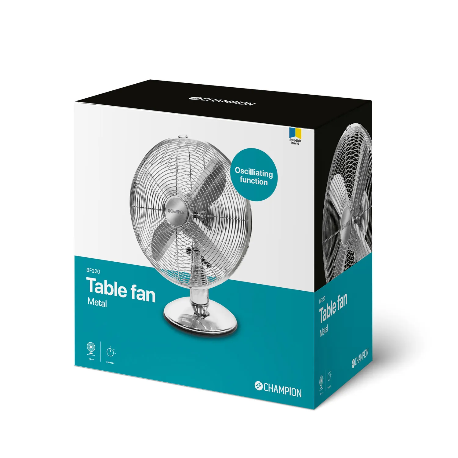 Champion BF220 30cm - desk fan, metal