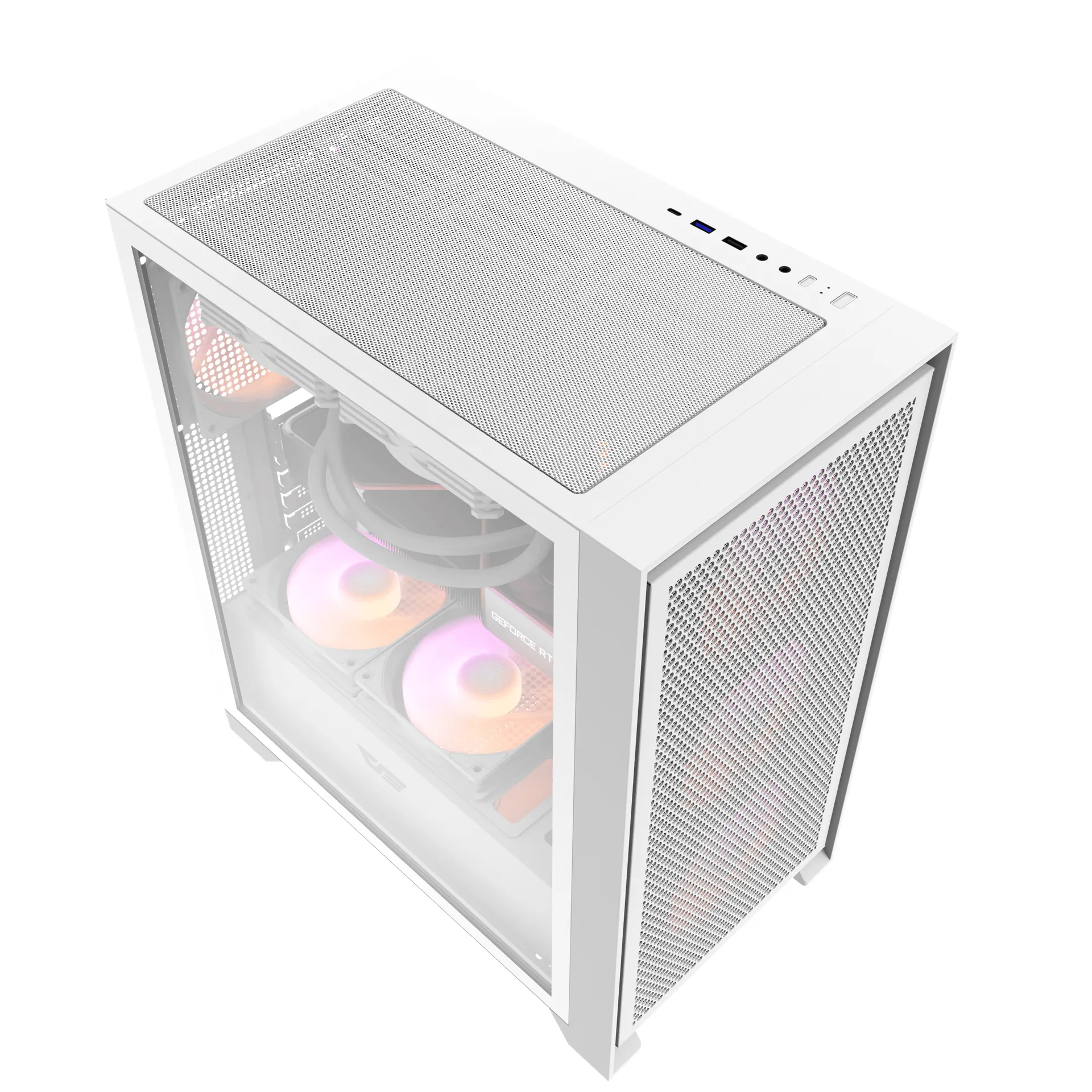 DARKFLASH DRX70 MESH Midi-Tower Case with window, White
