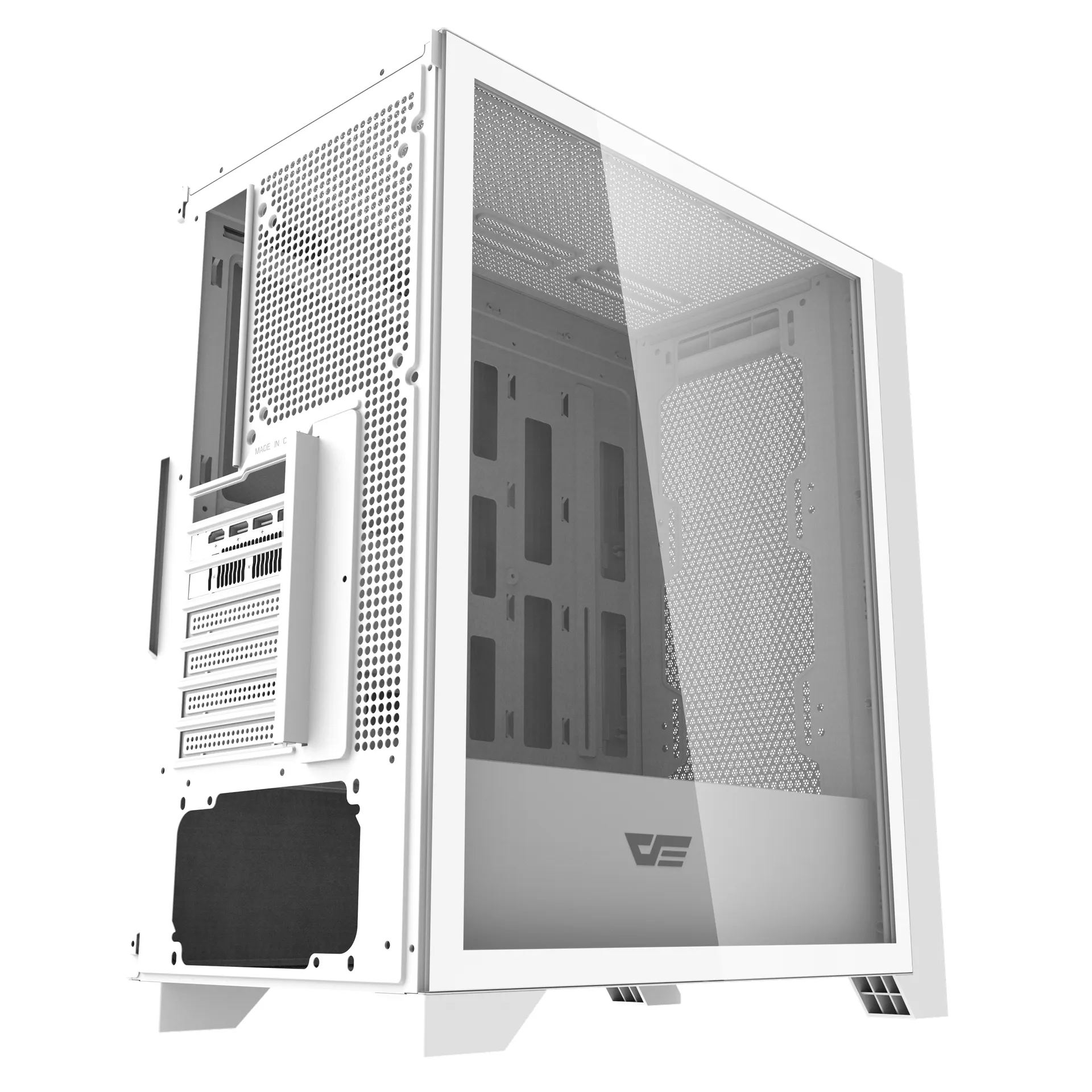 DARKFLASH DRX70 MESH Midi-Tower Case with window, White