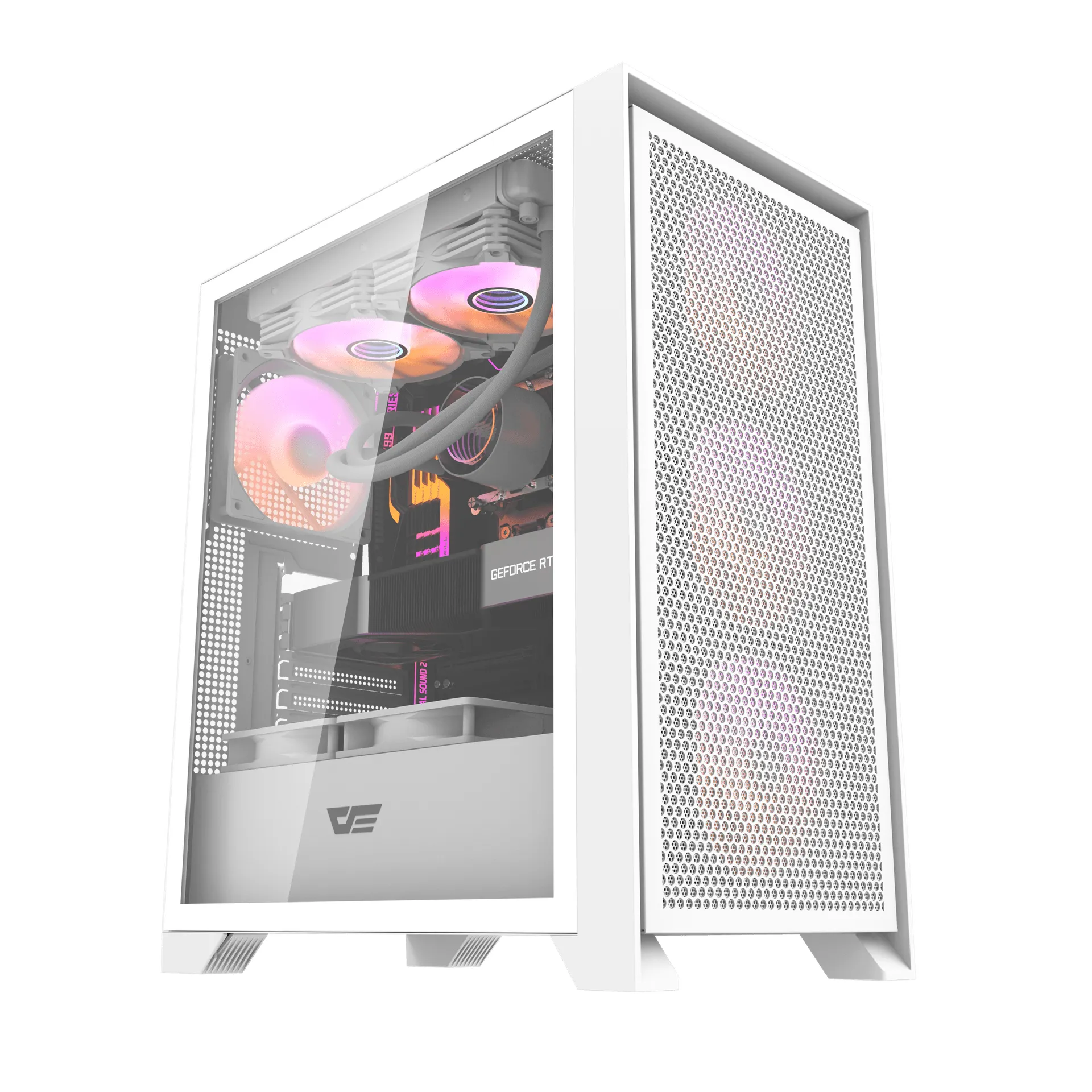 DARKFLASH DRX70 MESH Midi-Tower Case with window, White