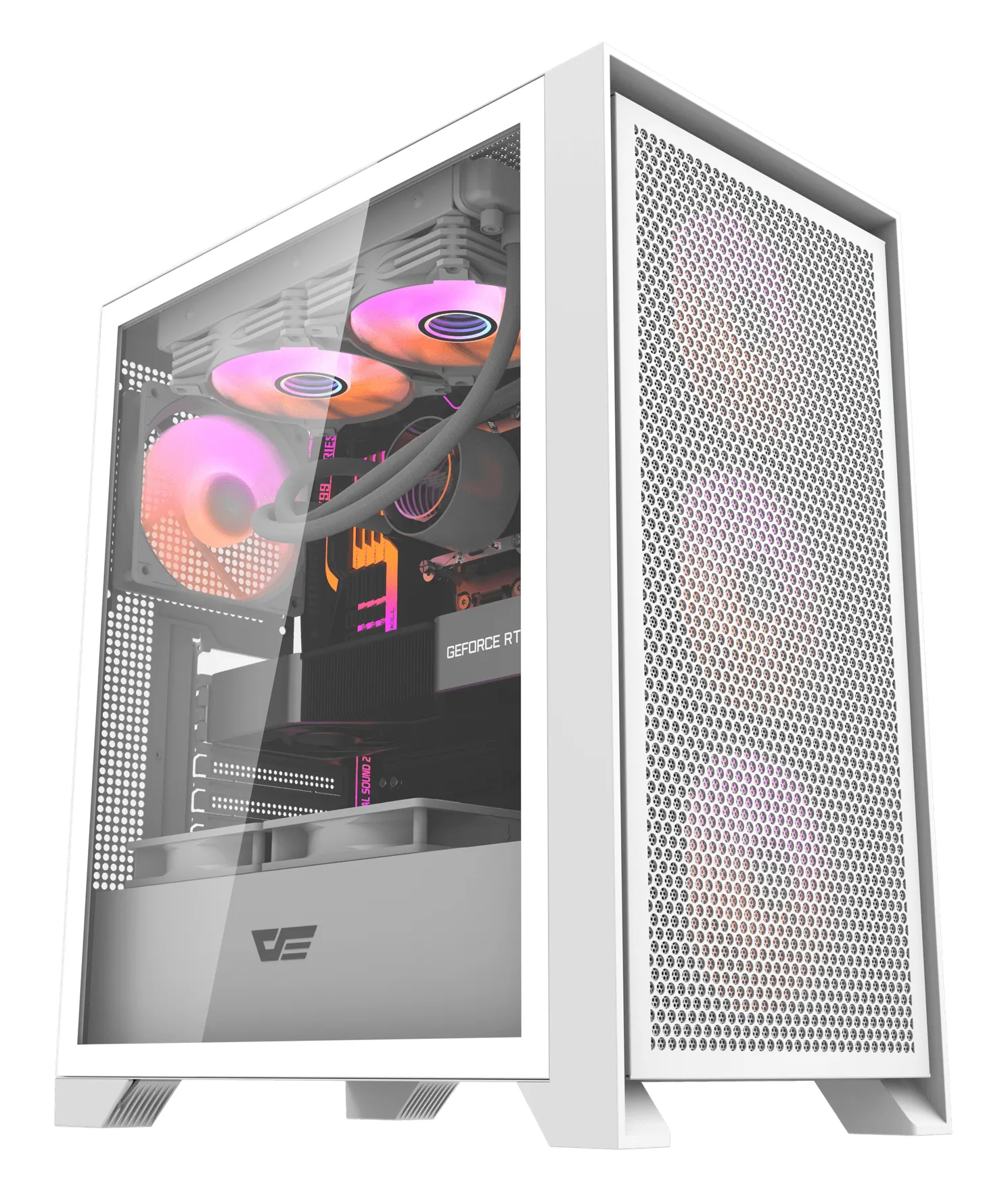 DARKFLASH DRX70 MESH Midi-Tower Case with window, White