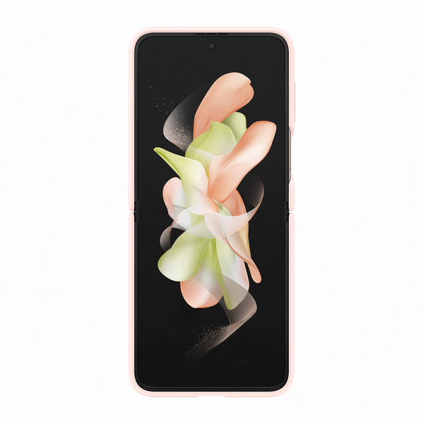 SAMSUNG Z FLIP4 SILICONE COVER WITH RING PINK