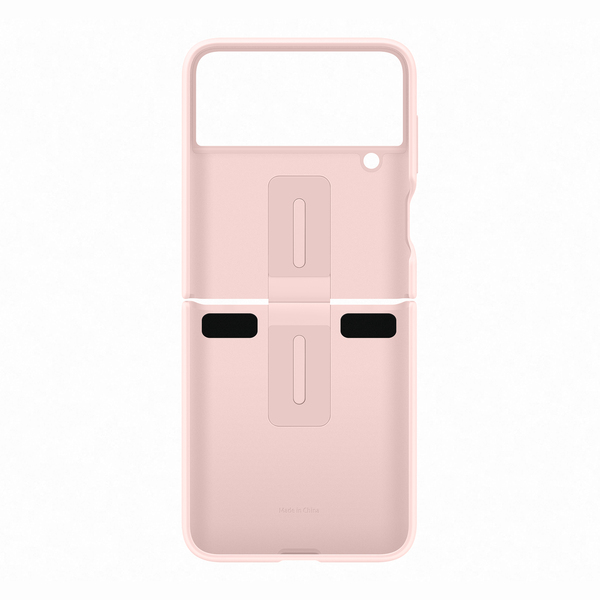 SAMSUNG Z FLIP4 SILICONE COVER WITH RING PINK