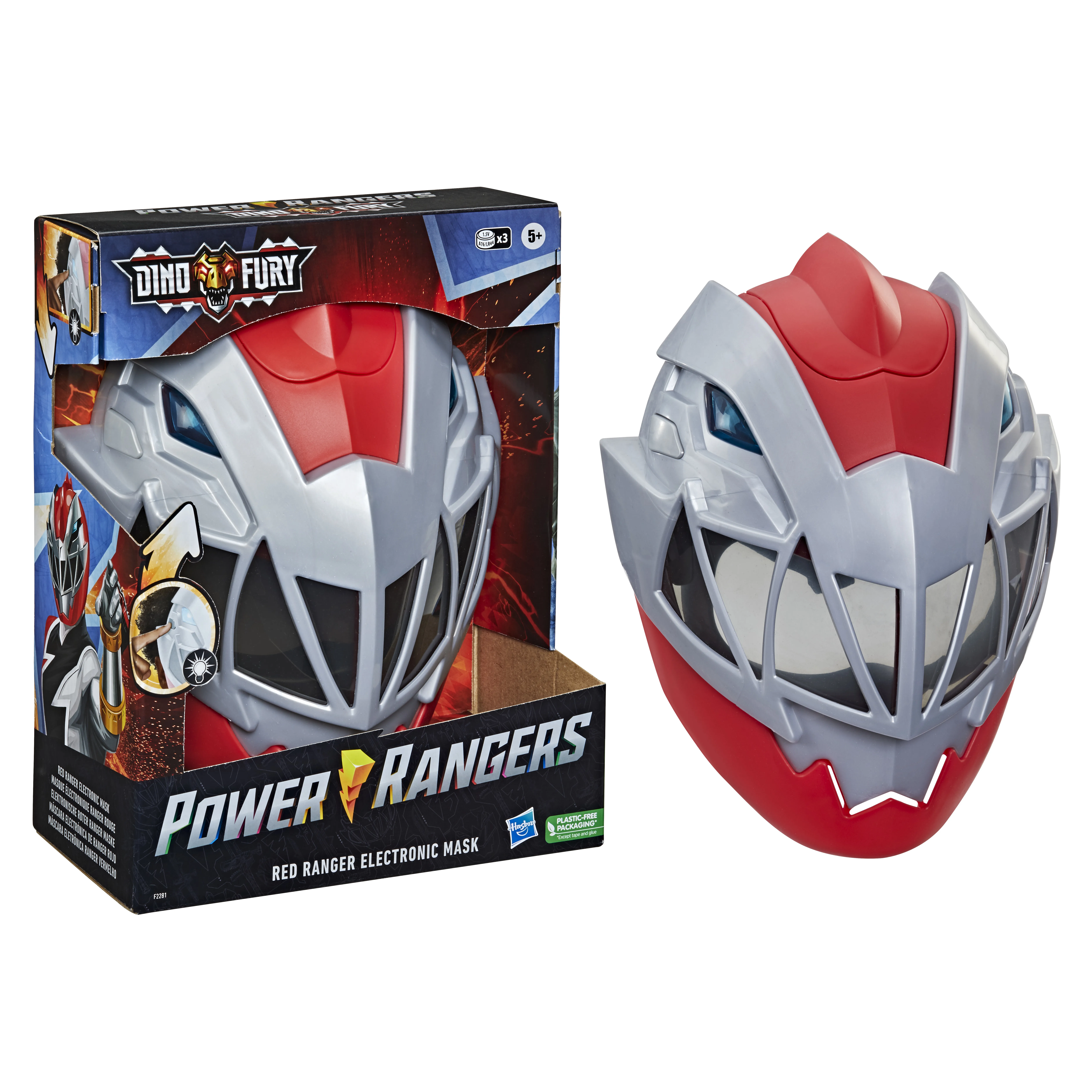 Hasbro Power Rangers Dino Fury Red Ranger Electronic Mask Role Play