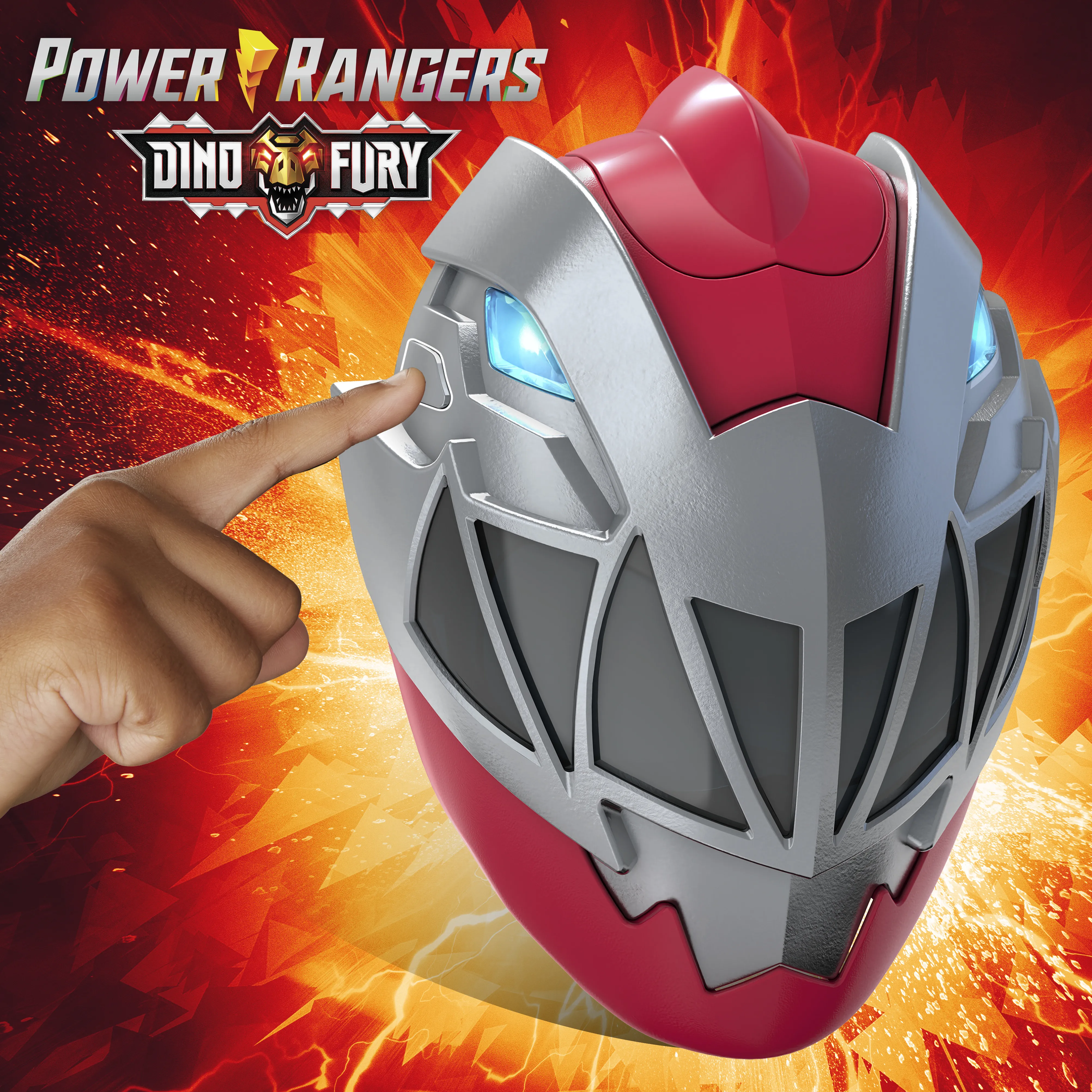 Hasbro Power Rangers Dino Fury Red Ranger Electronic Mask Role Play