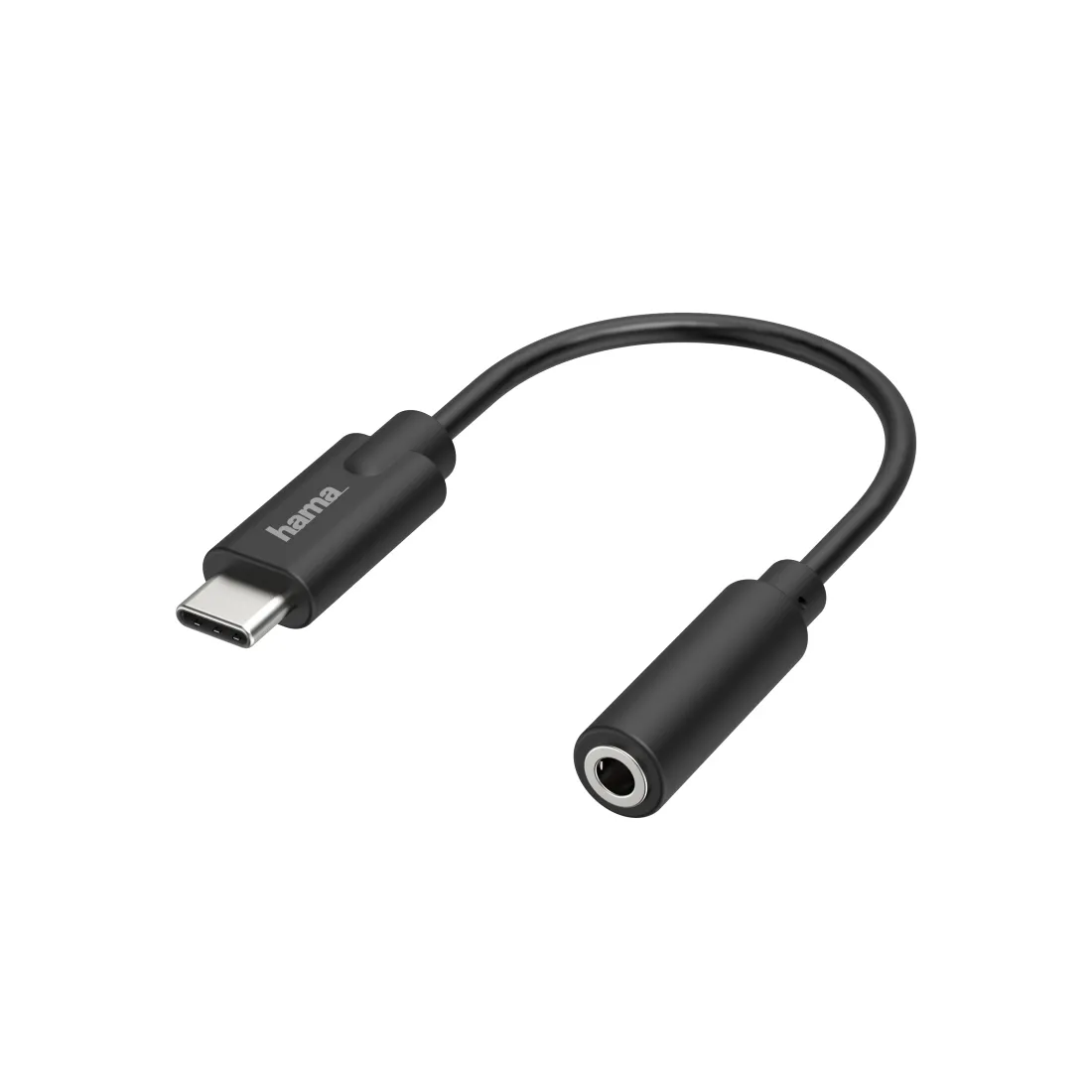 Hama USB-C &ndash; 3,5 mm -muunnin, 15 cm, musta