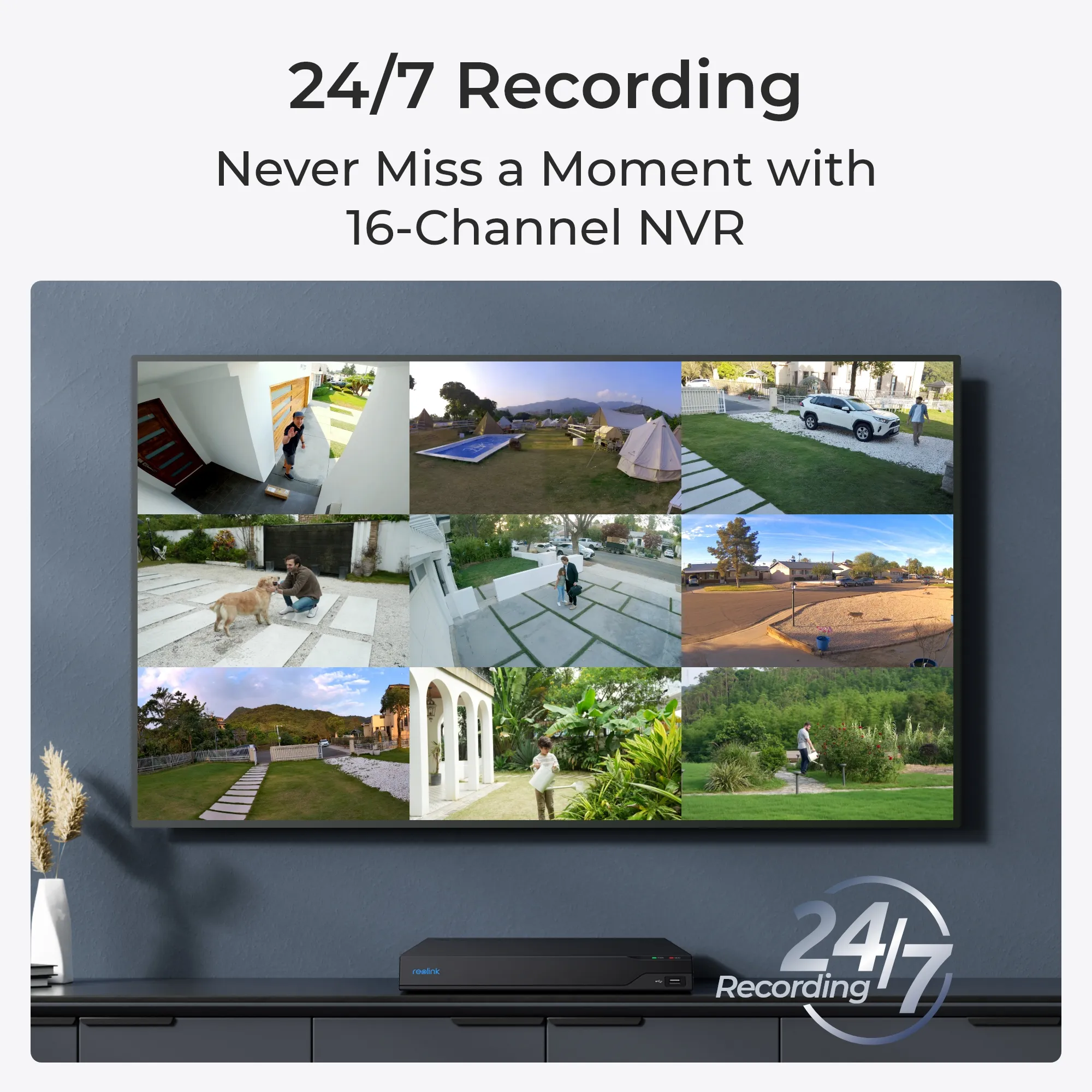 Reolink NVS16 NVR 16CH PoE 4TB -videotallennus Reolink NVS16 NVR 16CH PoE 4TB -videotallennus