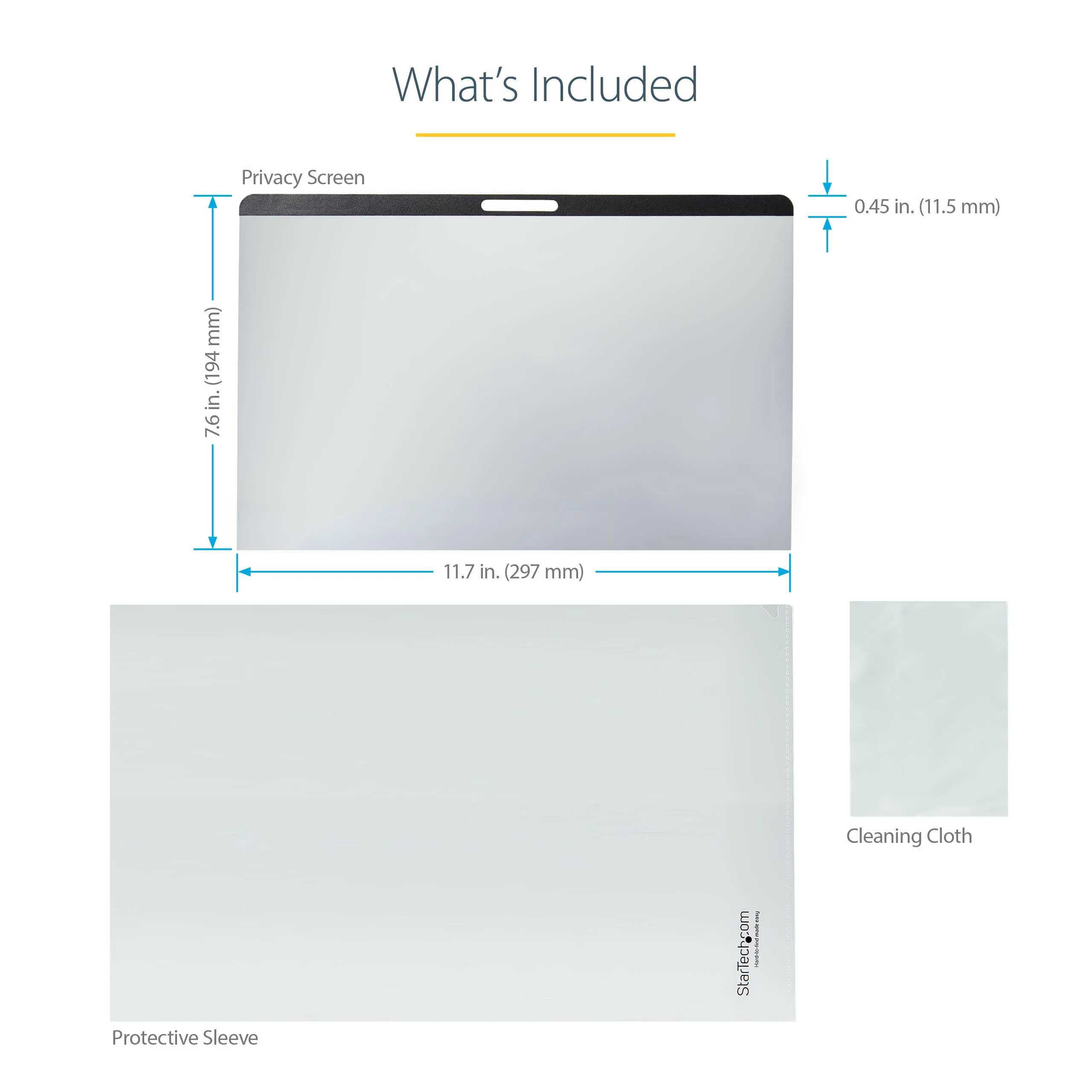 STARTECH.COM 13inch Laptop Privacy Screen Matte or Glossy Magnetic 30+/- Degree Privacy MacBook Pro and Air PRIVSCNMAC13