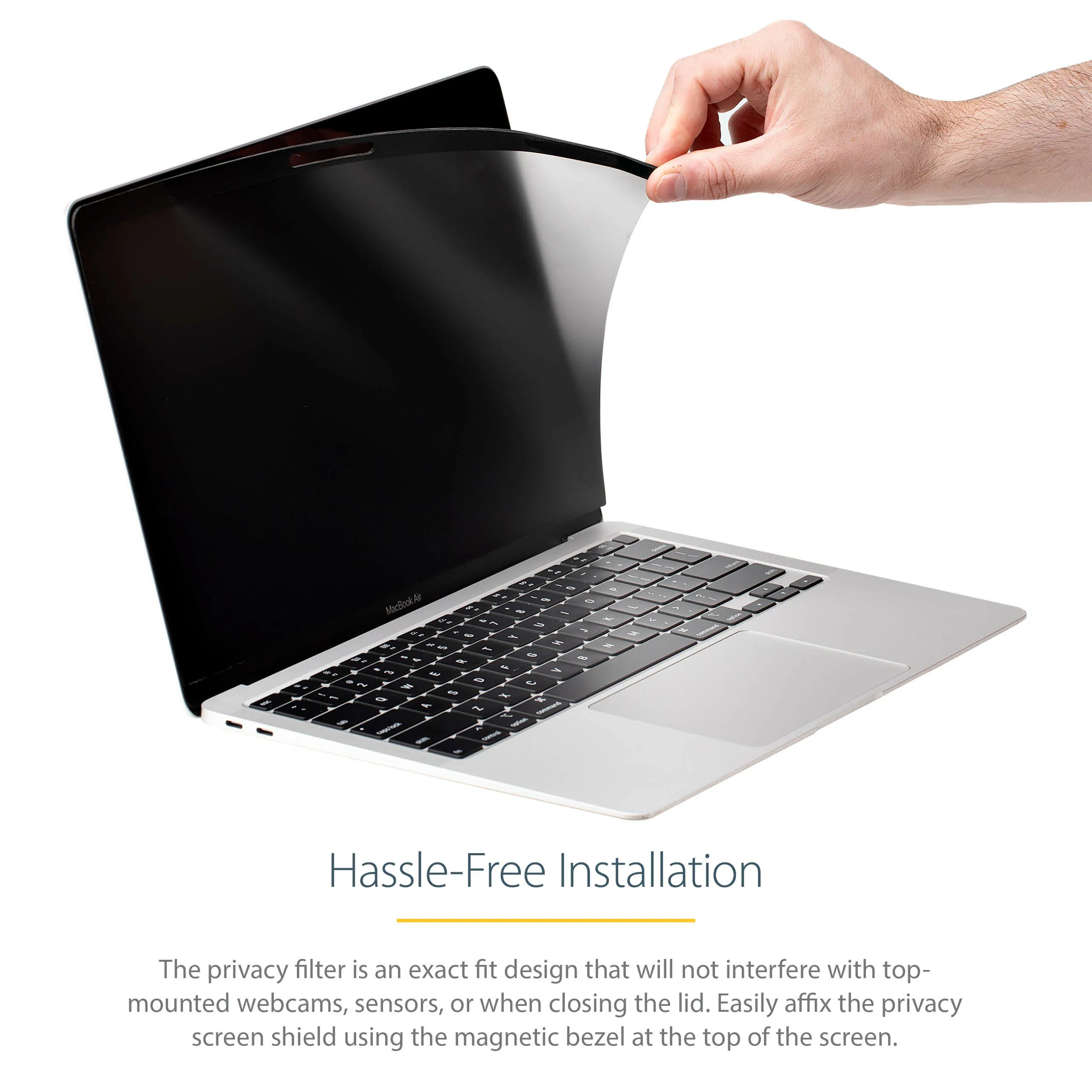 STARTECH.COM 13inch Laptop Privacy Screen Matte or Glossy Magnetic 30+/- Degree Privacy MacBook Pro and Air PRIVSCNMAC13