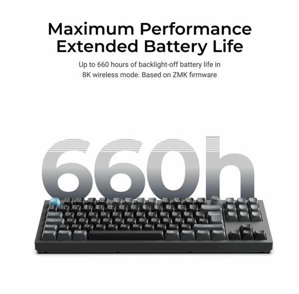 Keychron Q3 Ultra 8K 80% TKL Wireless Mechanical Gaming Keyboard, Silk POM Brown, Black