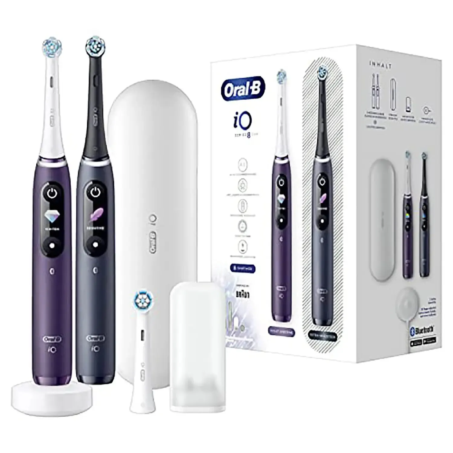 Oral-B iO Series 8 Duo - electric toothbrush, Black + Violet