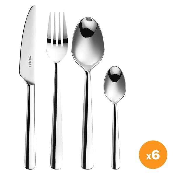 Fiskars Functional Form -cutlery set 24pcs shiny