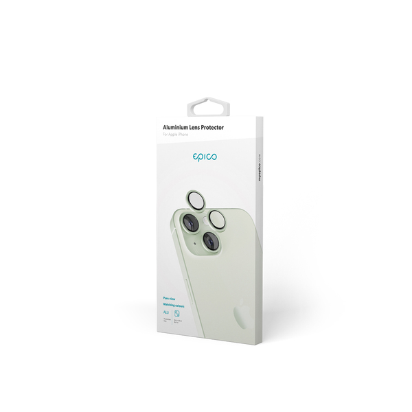 Epico Aluminium Lens, iPhone 15 / 15 Plus - Camera Lens Protector, Green
