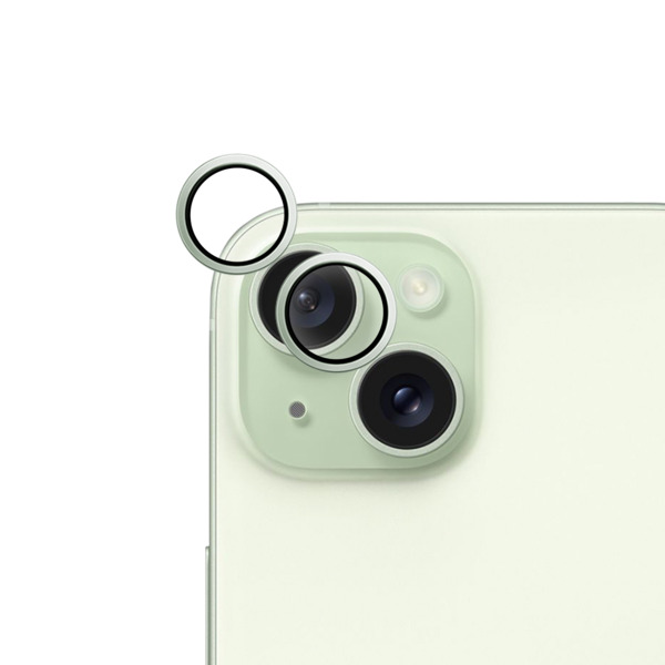 Epico Aluminium Lens, iPhone 15 / 15 Plus - Camera Lens Protector, Green