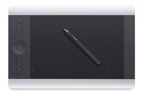 Wacom Intuos Pro Medium Special Edition - Digitoija - 22.4 x 14 cm - s&auml;hk&ouml;magneettinen - 8 painiketta - langaton, langallinen - USB - musta, hopea