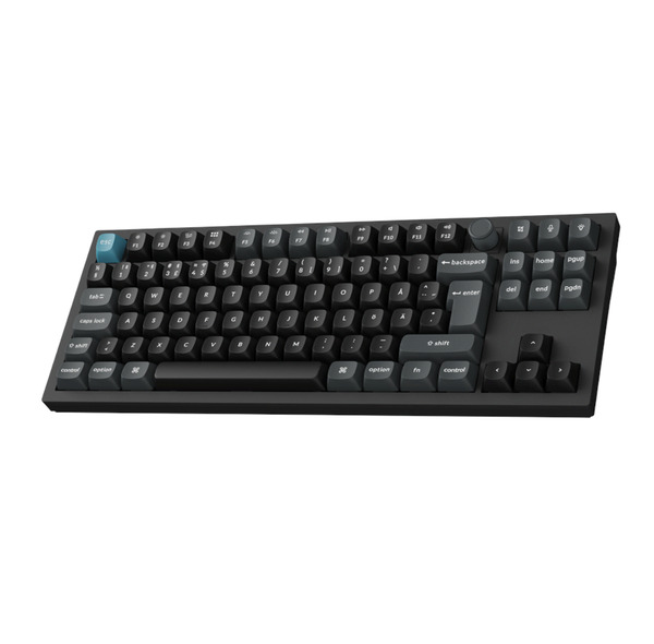 Keychron Q3 Ultra 8K 80% TKL tr&aring;dl&ouml;st mekaniskt speltangentbord, Silk POM Brown, svart