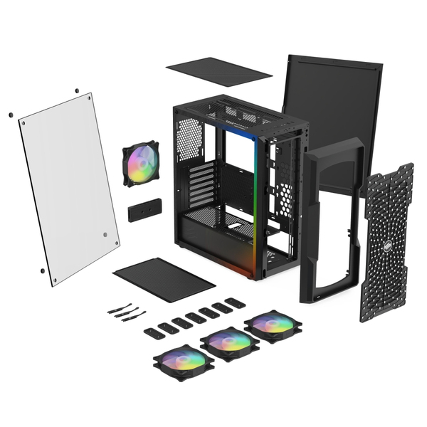 SilentiumPC Astrum AT6V EVO TG ARGB Pure Black