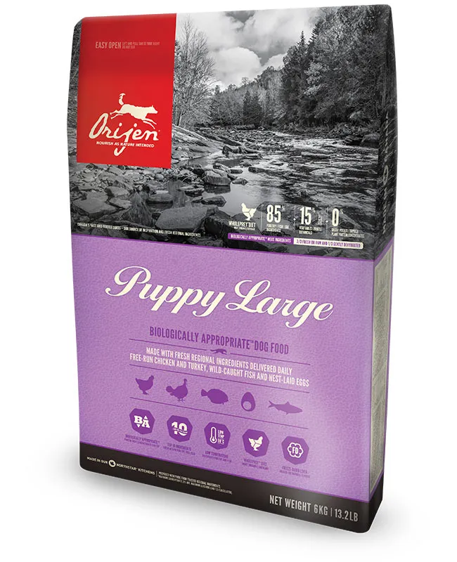 Orijen Puppy Large Breed, Dry food for dogs, Grain Free, 11.4kg