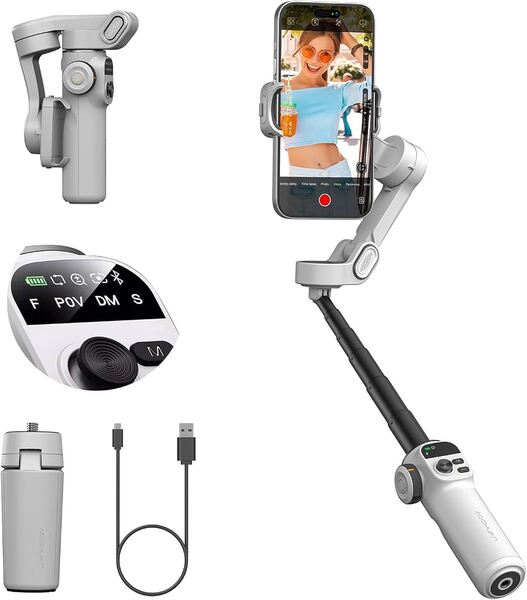 AOCHUAN X2 AI Sensor - 3-axis smartphone gimbal, White