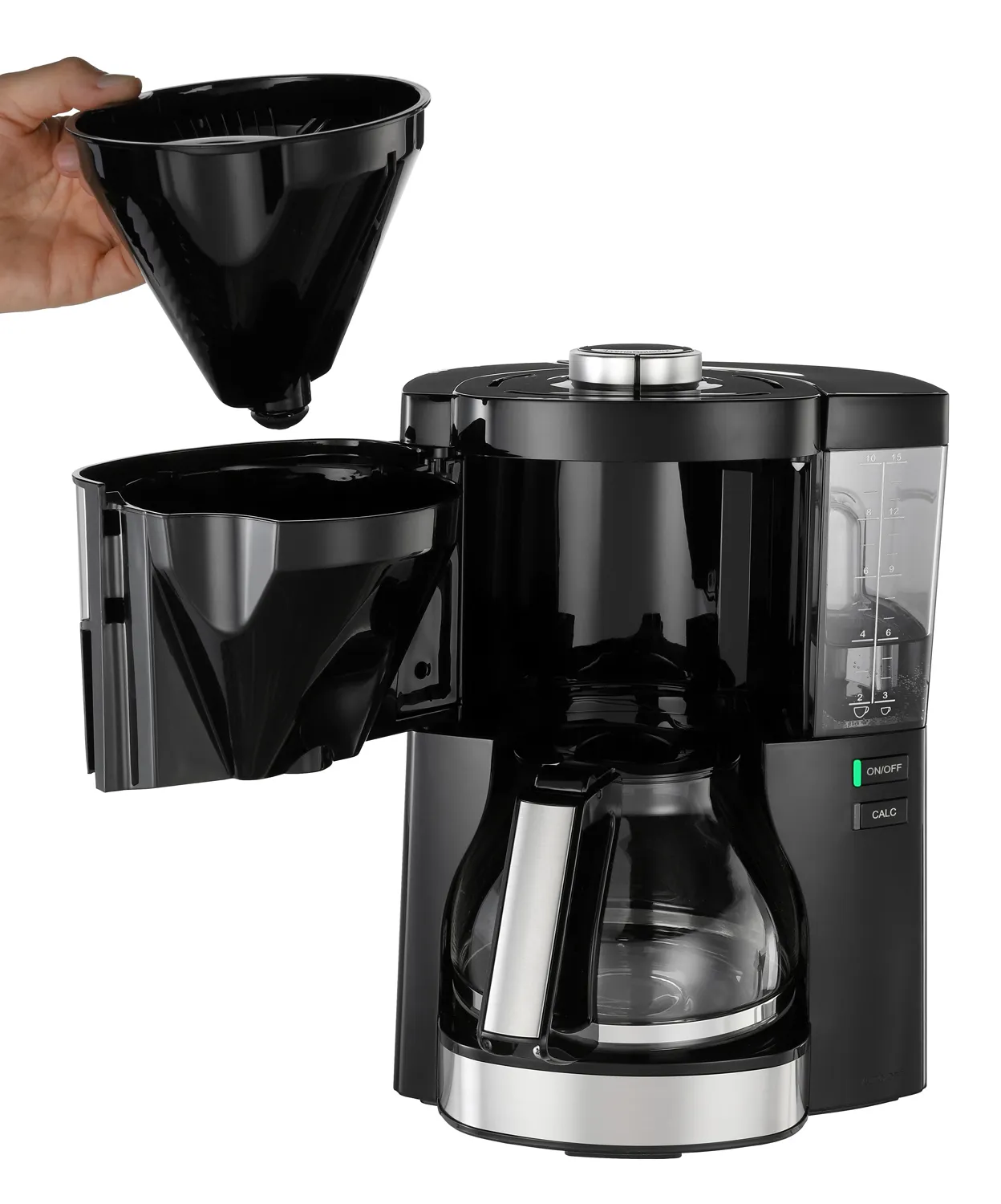 Melitta Look Perfection -kahvinkeitin, Musta, Hopea