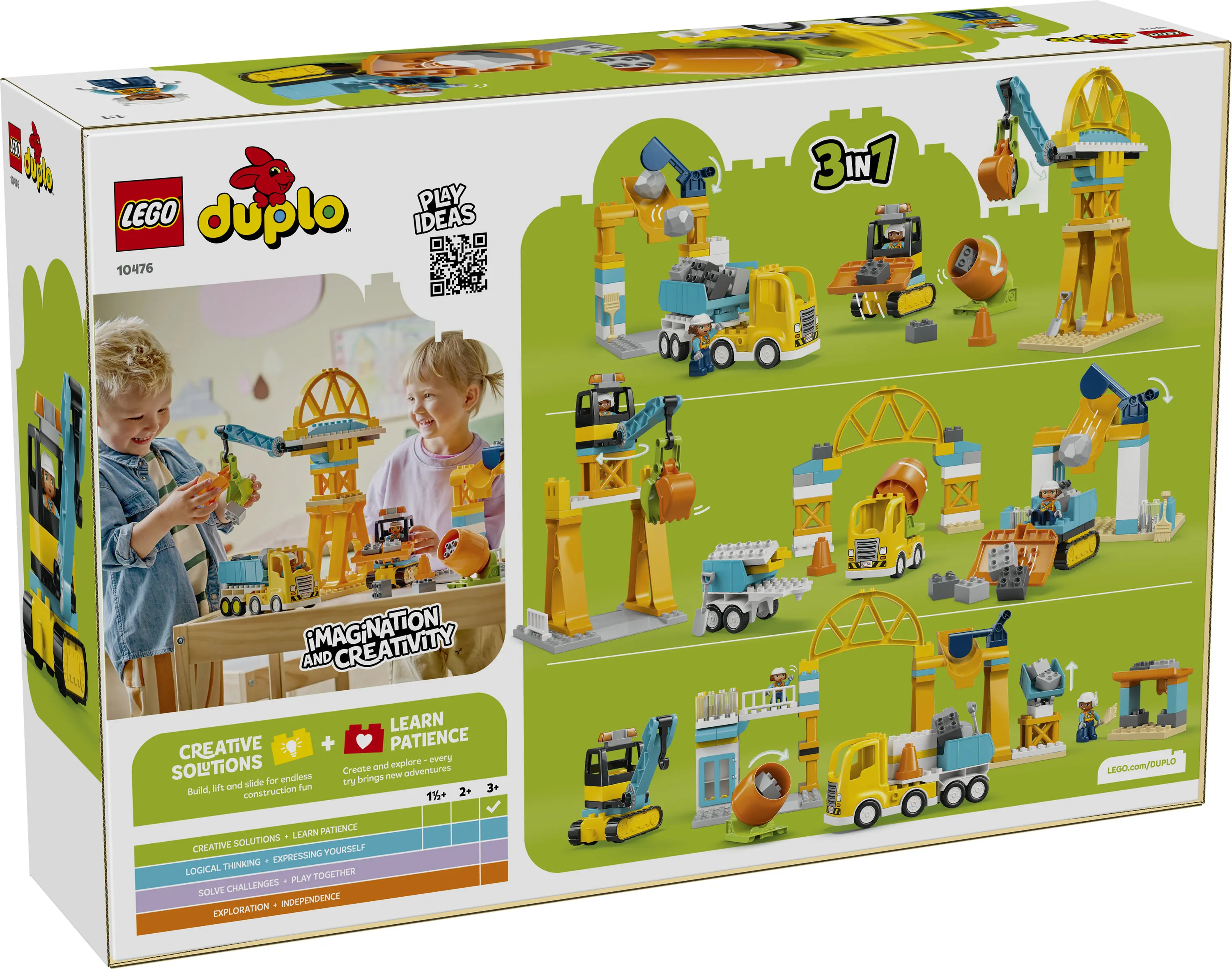 LEGO DUPLO Town Construction Site with Vehicles 3in1 10476