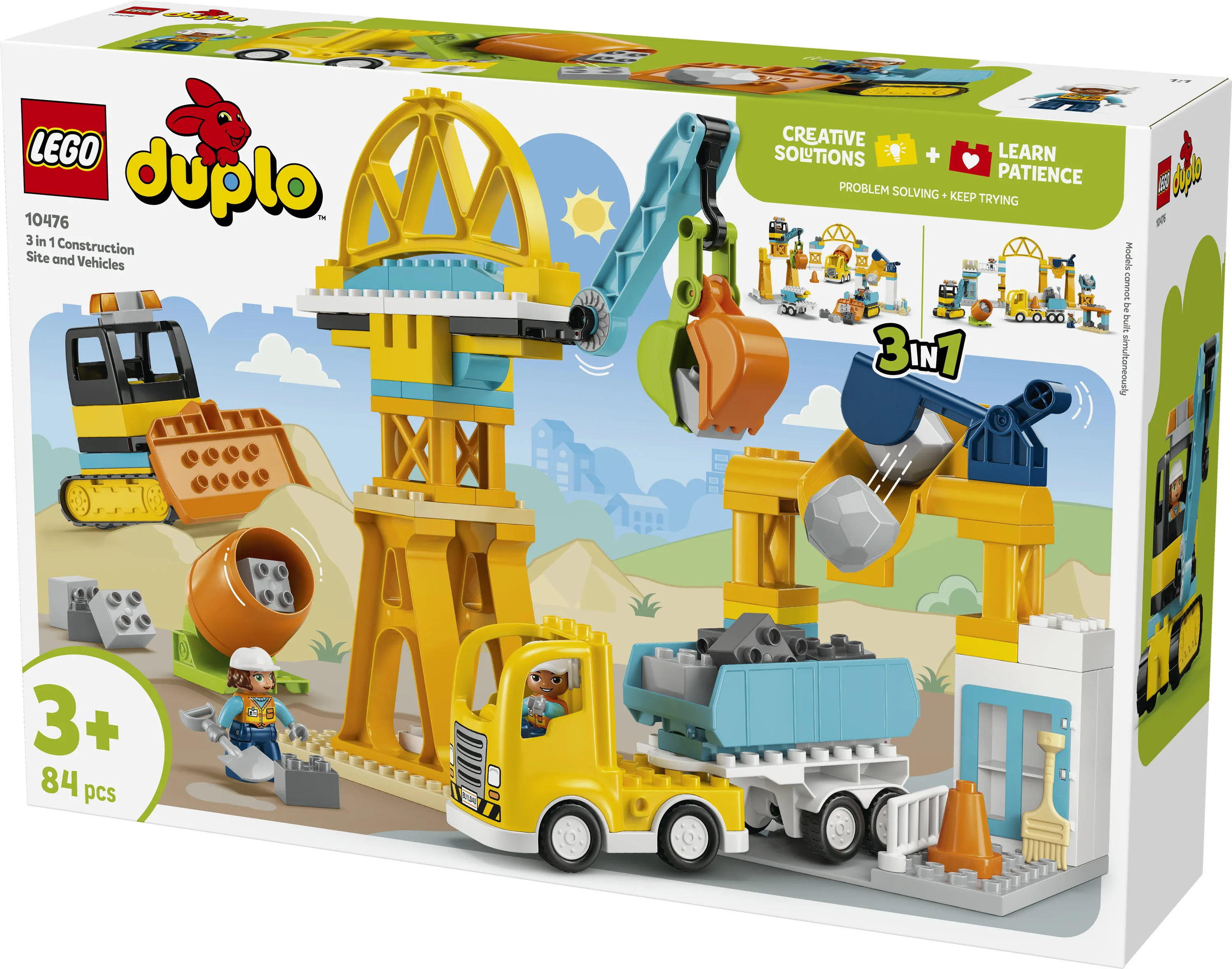 LEGO DUPLO Town Construction Site with Vehicles 3in1 10476