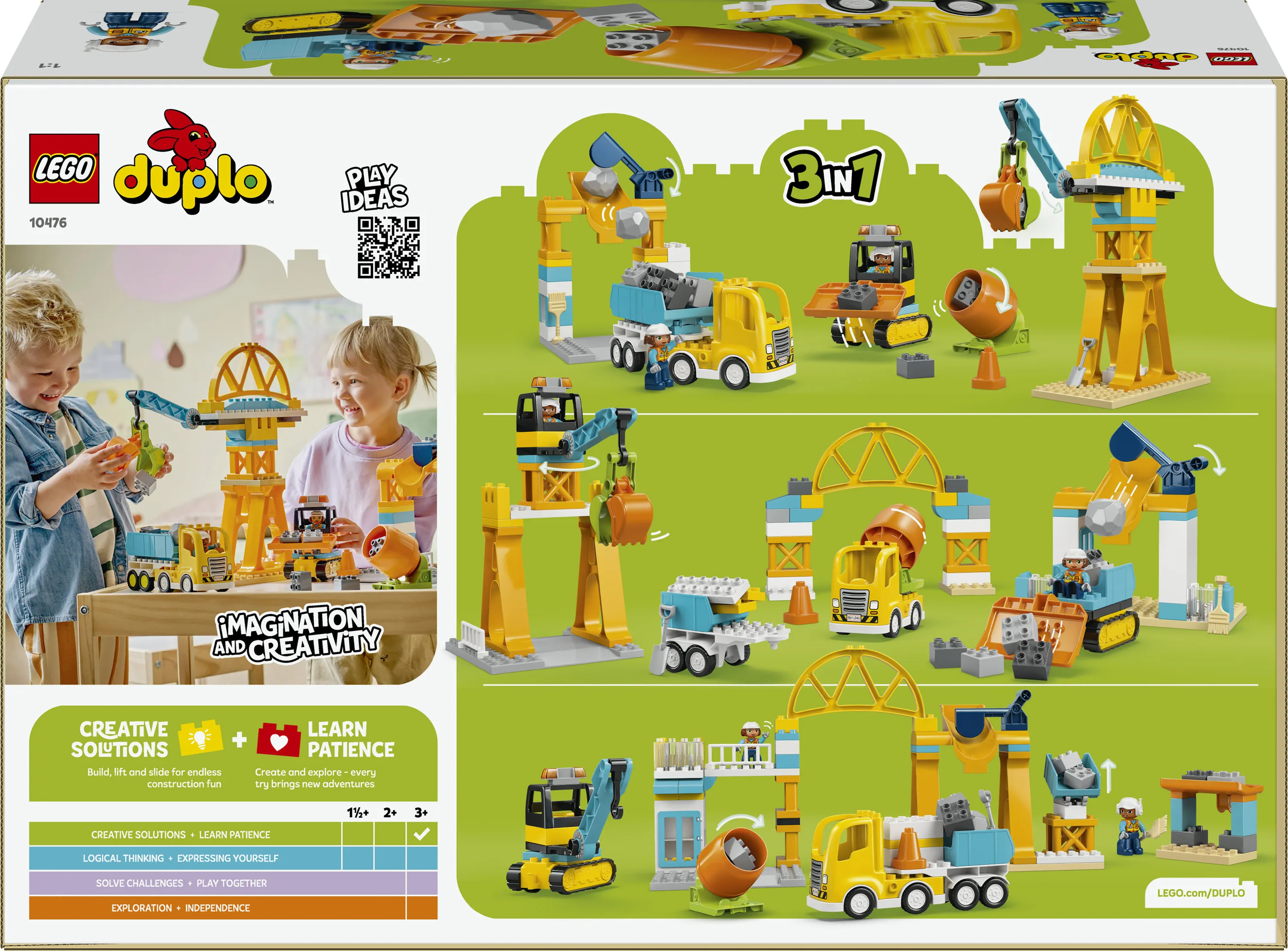 LEGO DUPLO Town Construction Site with Vehicles 3in1 10476