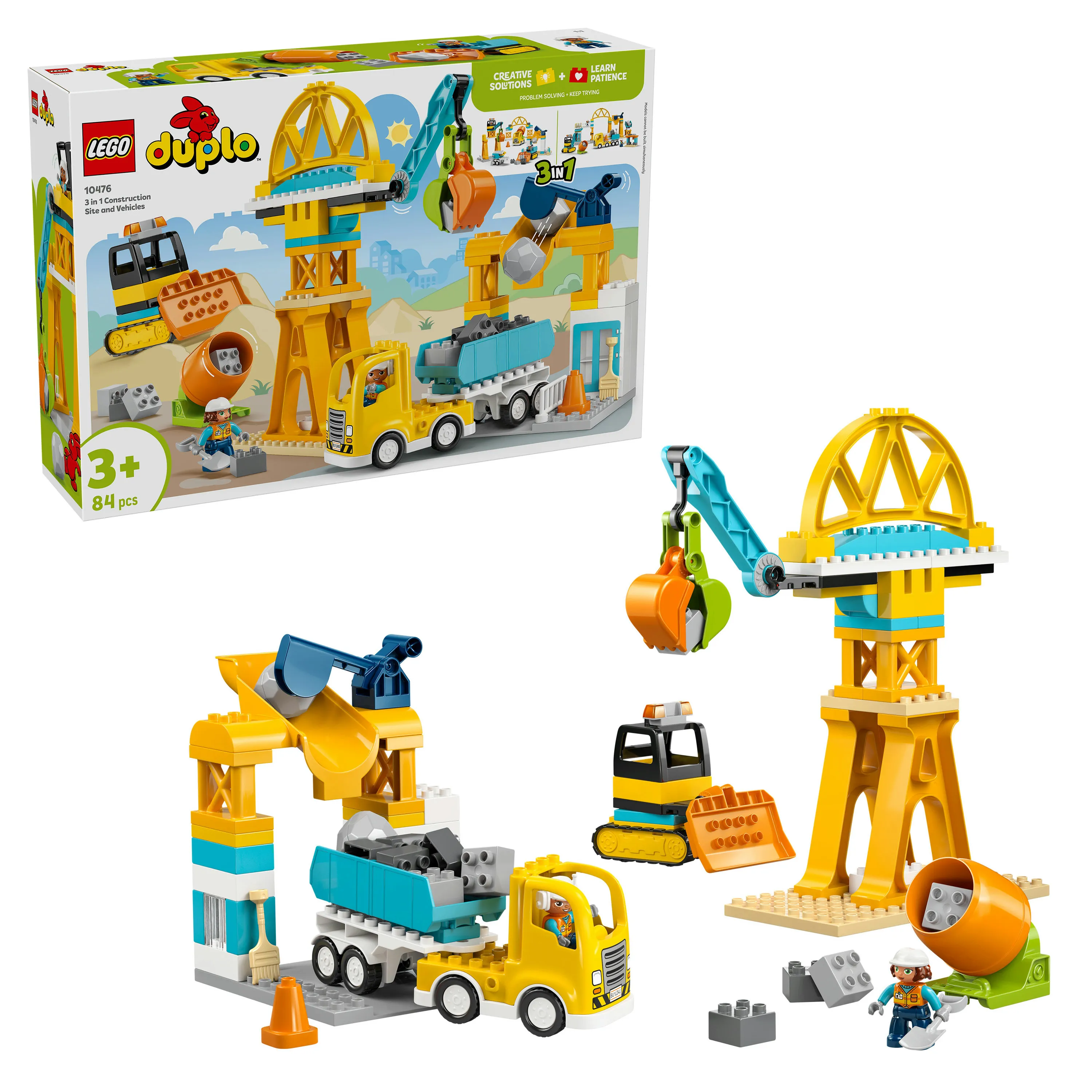LEGO DUPLO Town Construction Site with Vehicles 3in1 10476