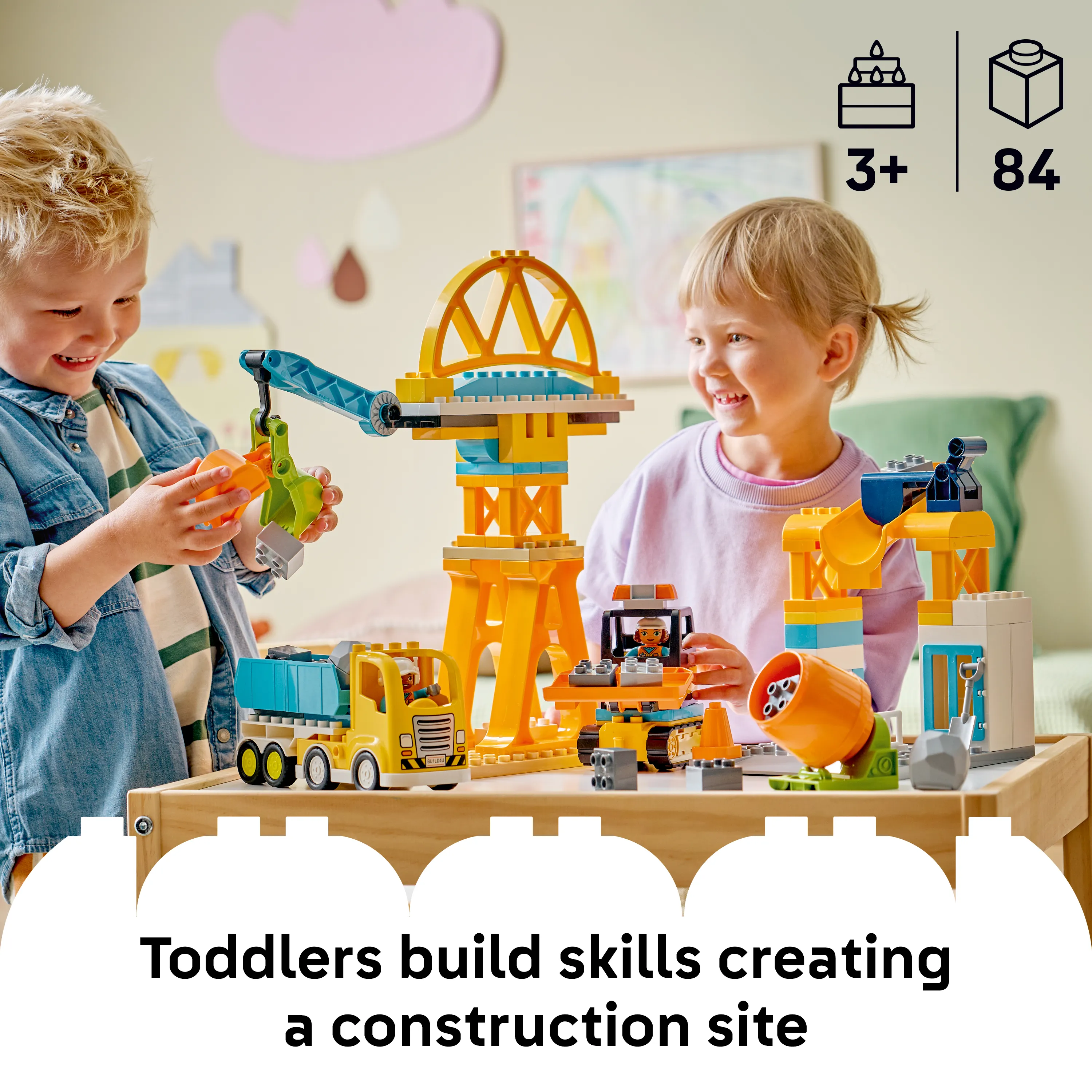 LEGO DUPLO Town Construction Site with Vehicles 3in1 10476