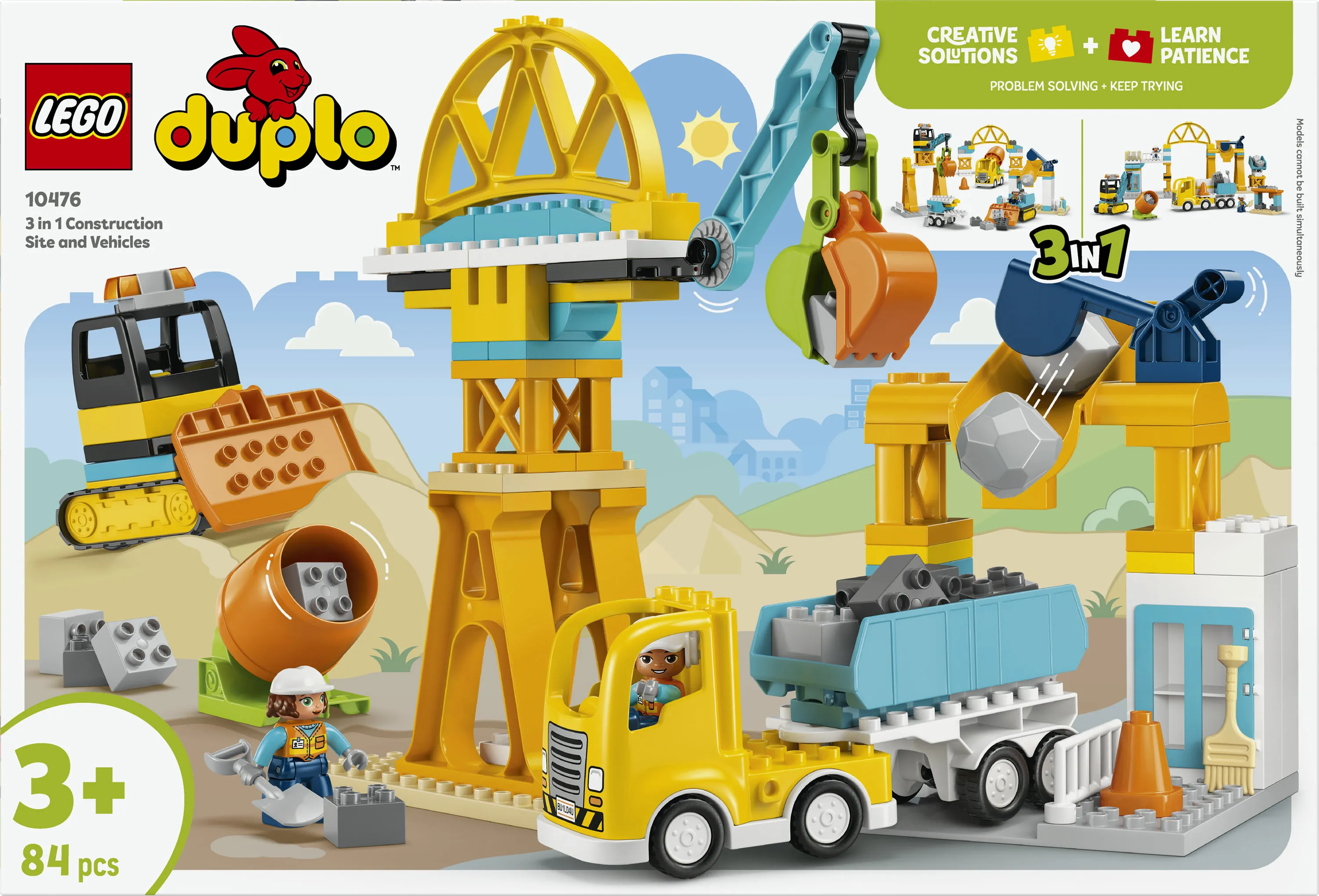 LEGO DUPLO Town Construction Site with Vehicles 3in1 10476