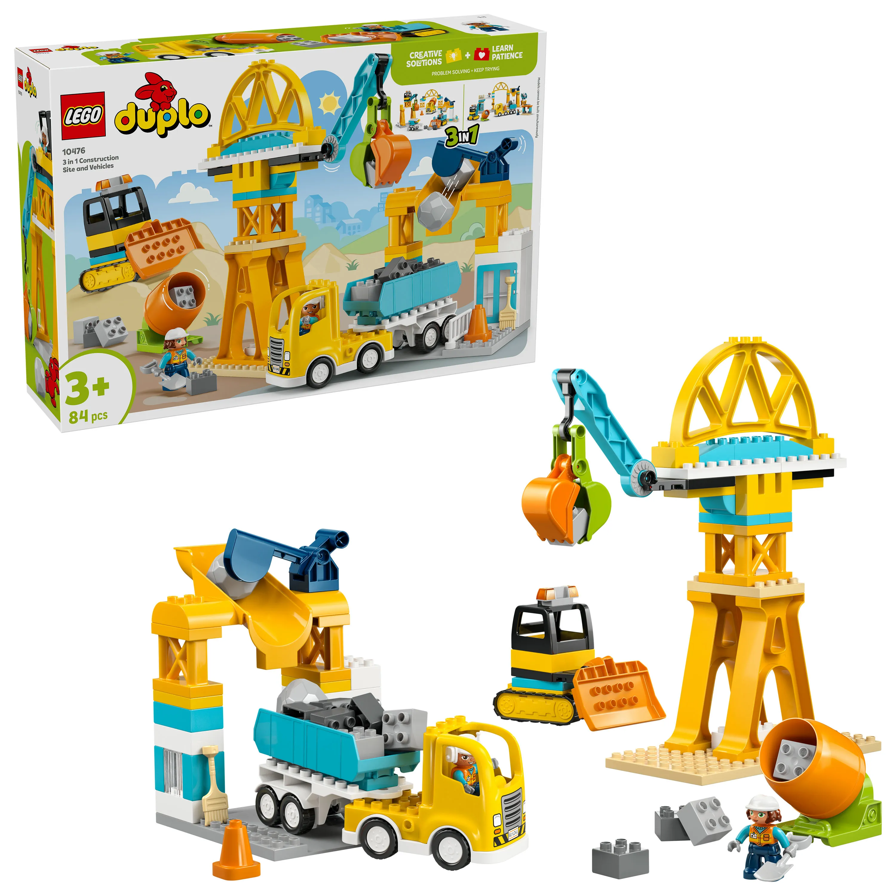 LEGO DUPLO Town Construction Site with Vehicles 3in1 10476