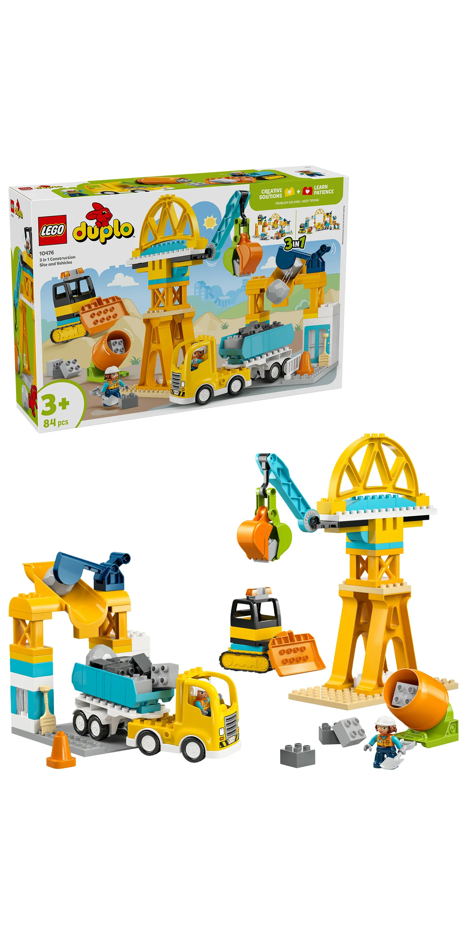 LEGO DUPLO Town Construction Site with Vehicles 3in1 10476