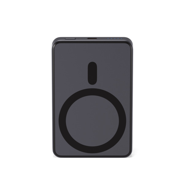 Spello ForcePack Alu 5000mAh Magnetic Wireless Power Bank SM51 | Space Grey | Slim Design | Qi2  &  MagSafe Compatible