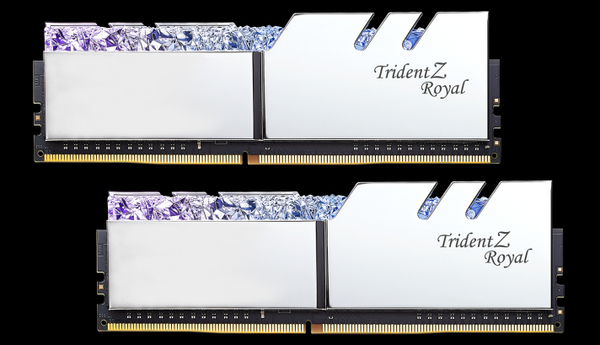 G.SKILL Trident Z Royal RGB 32GB (2 x 16GB) DDR4 3200 MHz, CL16 Memory, Silver (XMP)