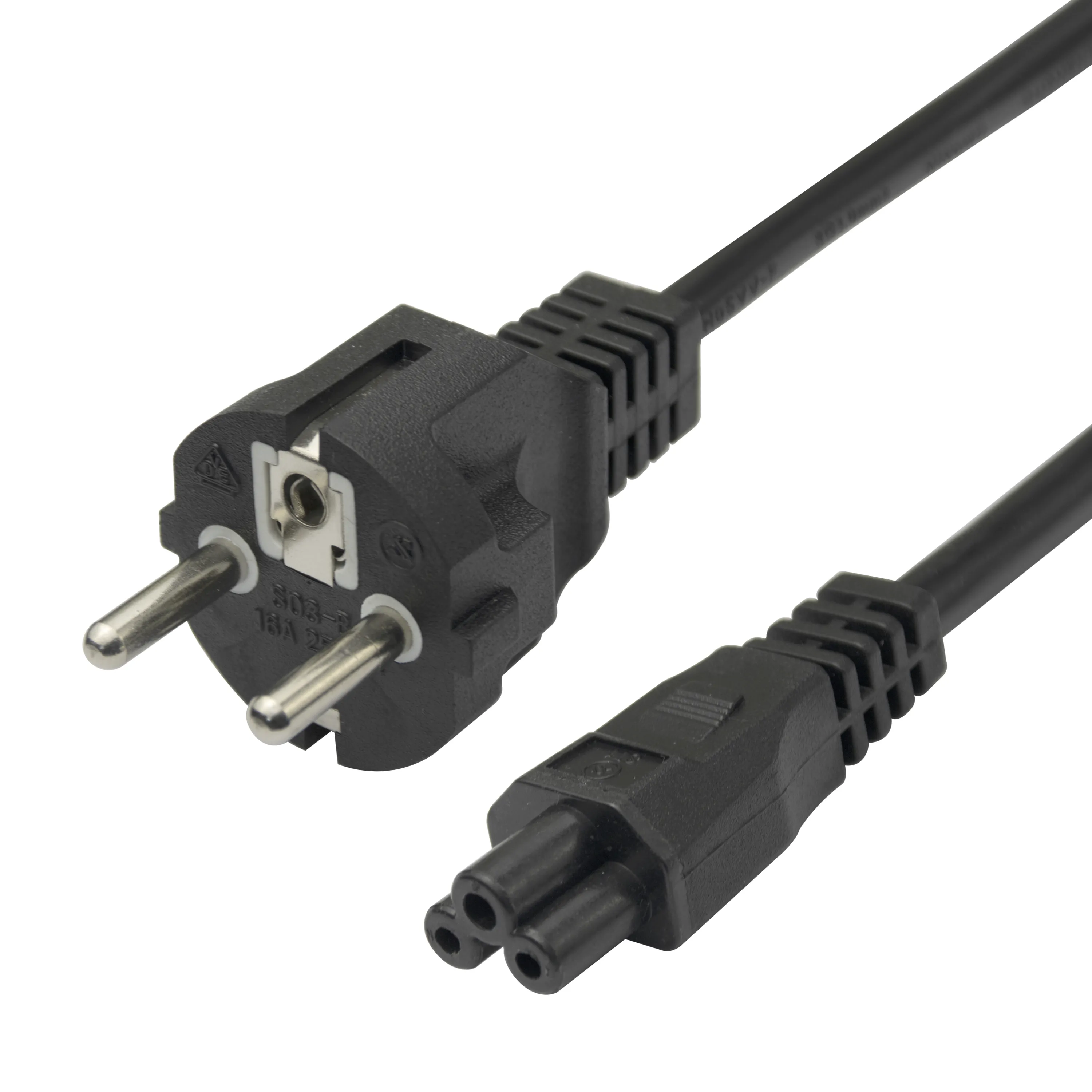 Deltaco CEE 7/7 - C5 - power cord, Black, 1.5m