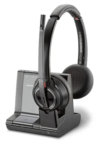 Poly W8220/A, UC -langattomat kuulokkeet, Musta