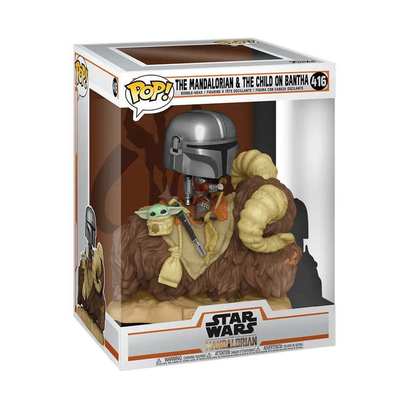 Funko POP! Deluxe Star Wars - Mando on Bantha with Child - figure (17.1 cm)