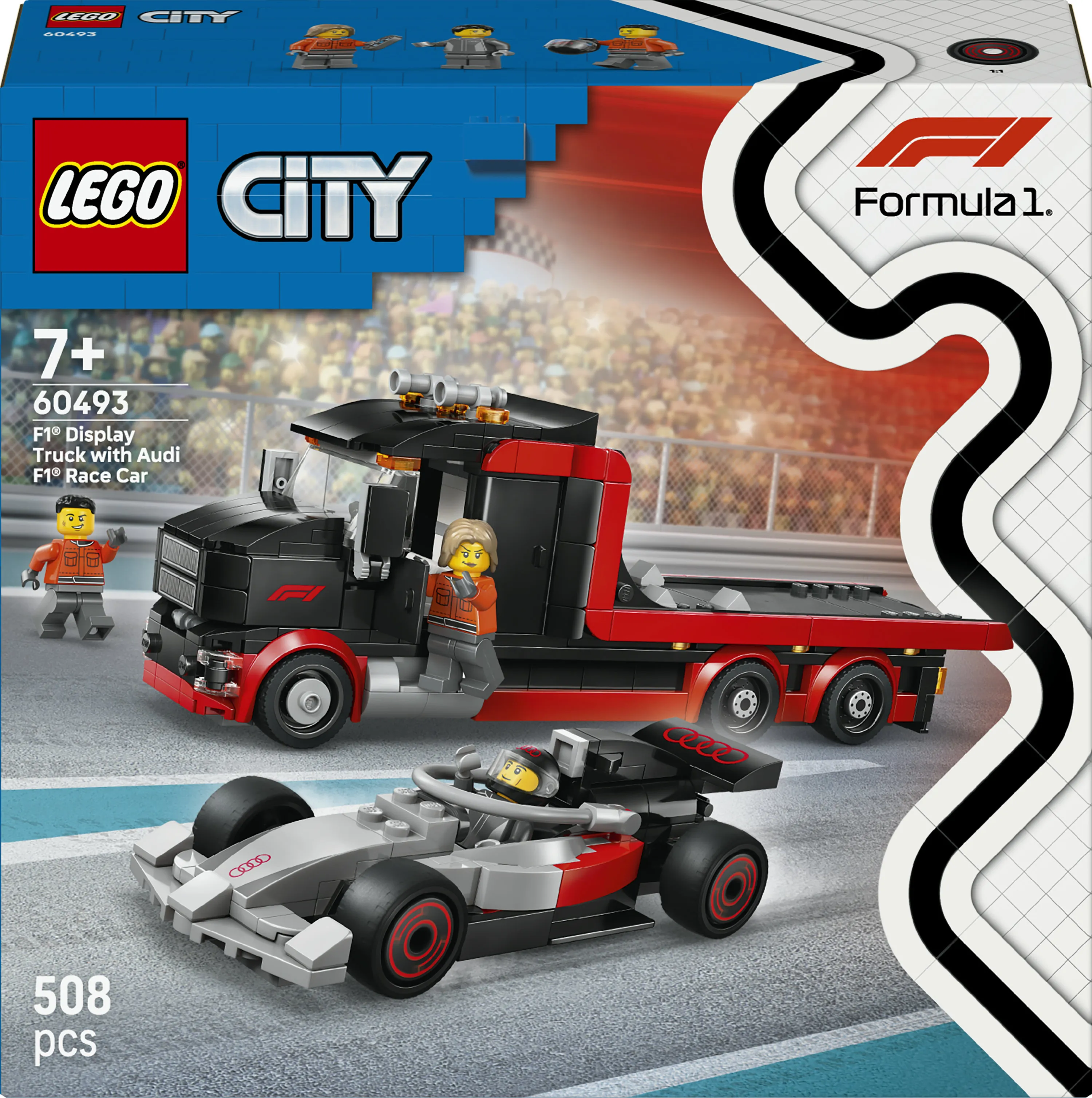 LEGO City F1-utst&auml;llningsbil och Audi F1-racerbil 60493