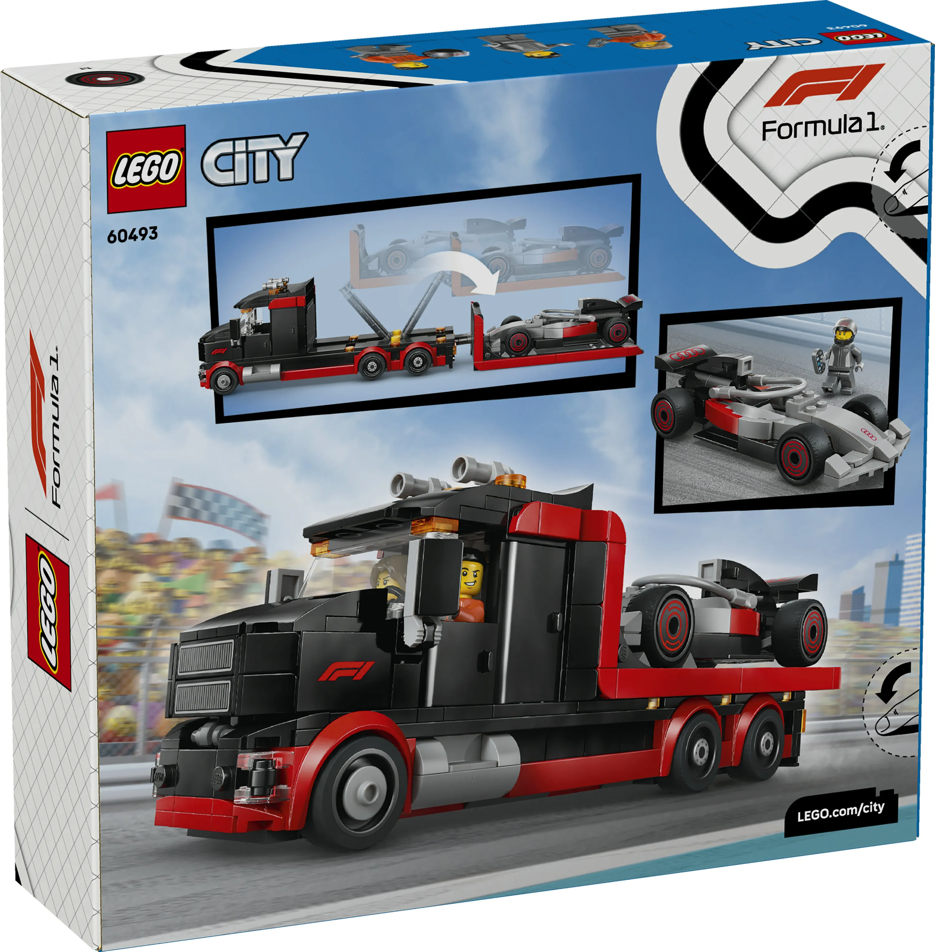 LEGO City F1-utst&auml;llningsbil och Audi F1-racerbil 60493