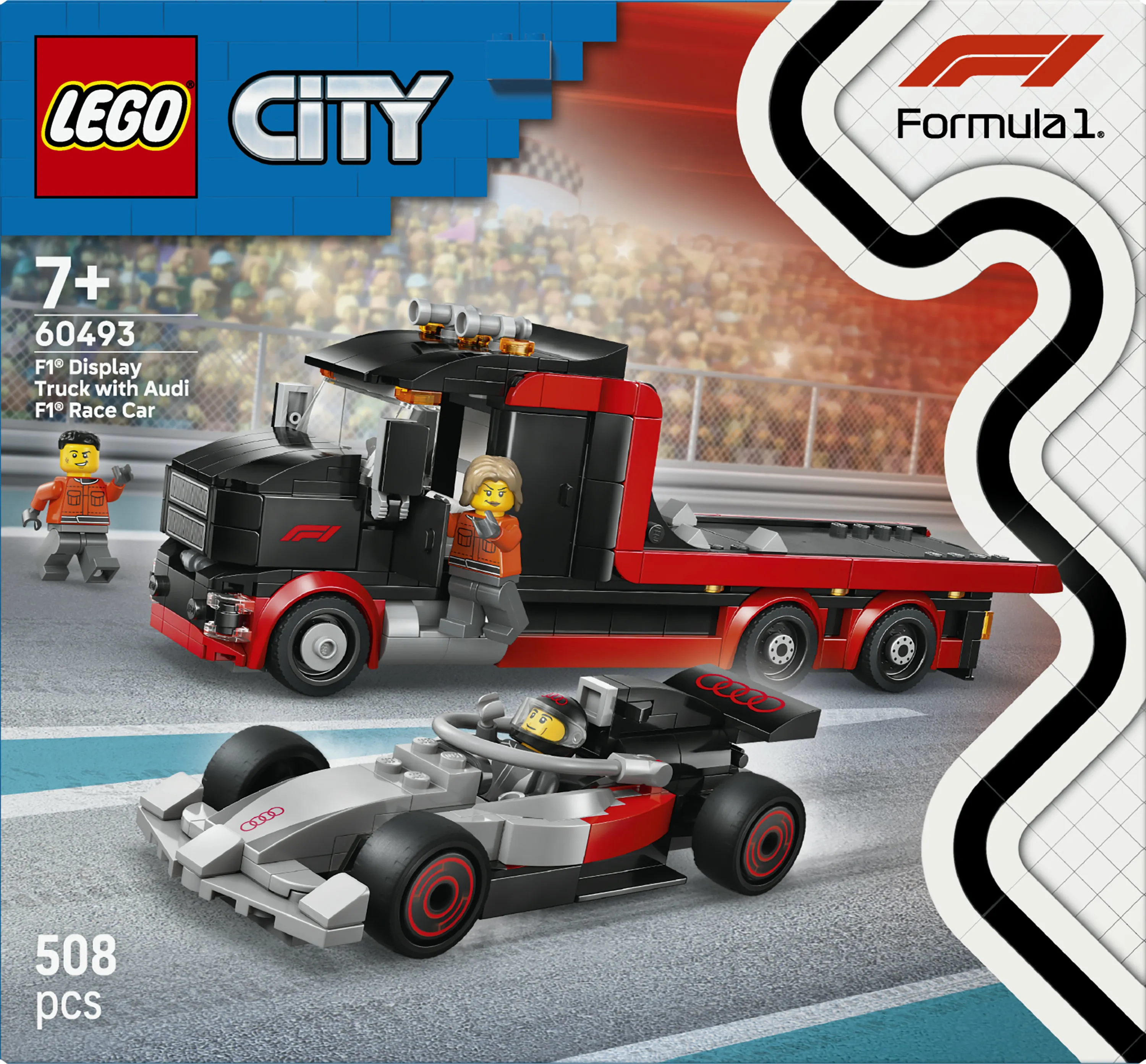 LEGO City F1-utst&auml;llningsbil och Audi F1-racerbil 60493