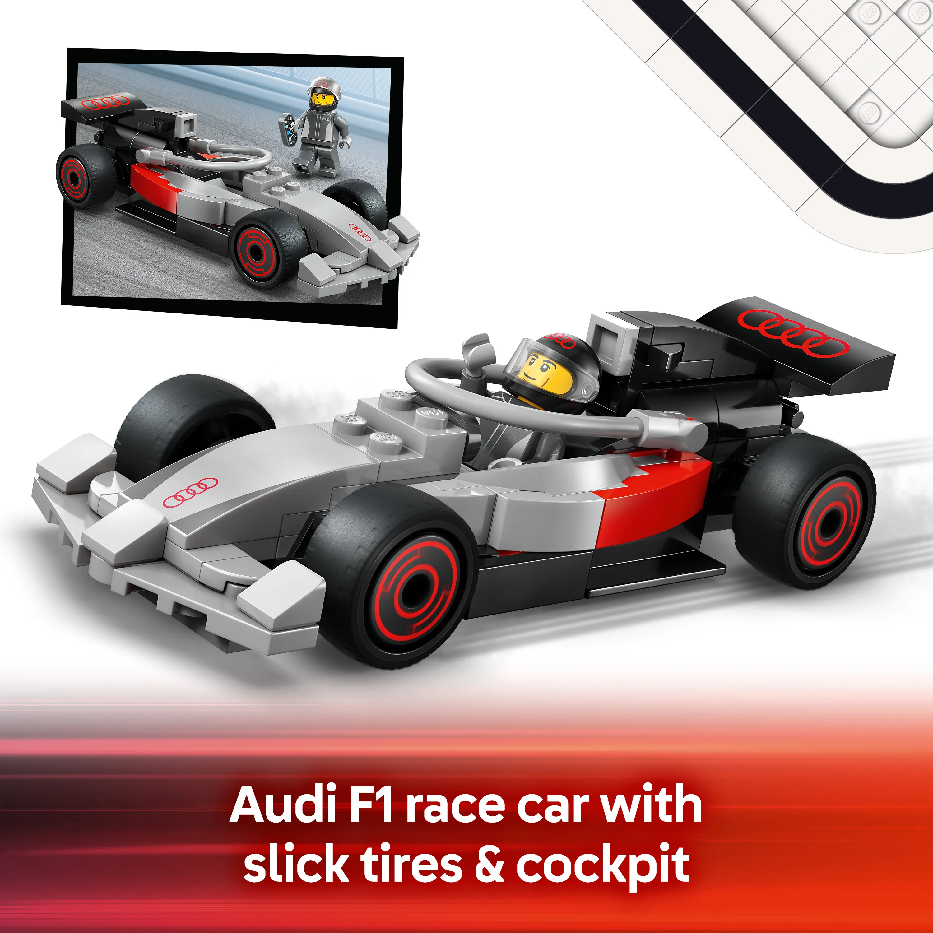 LEGO City F1-utst&auml;llningsbil och Audi F1-racerbil 60493