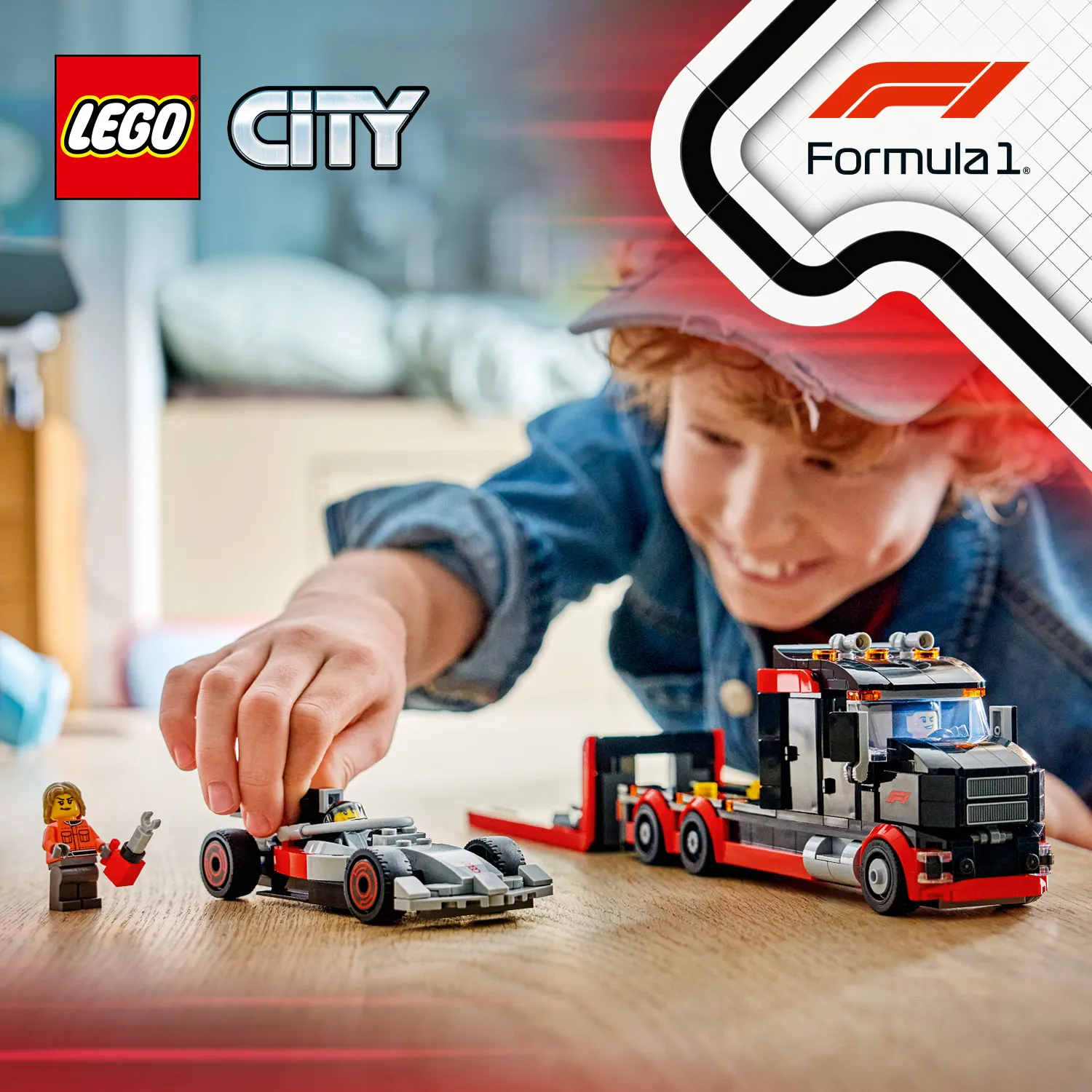 LEGO City F1-utst&auml;llningsbil och Audi F1-racerbil 60493