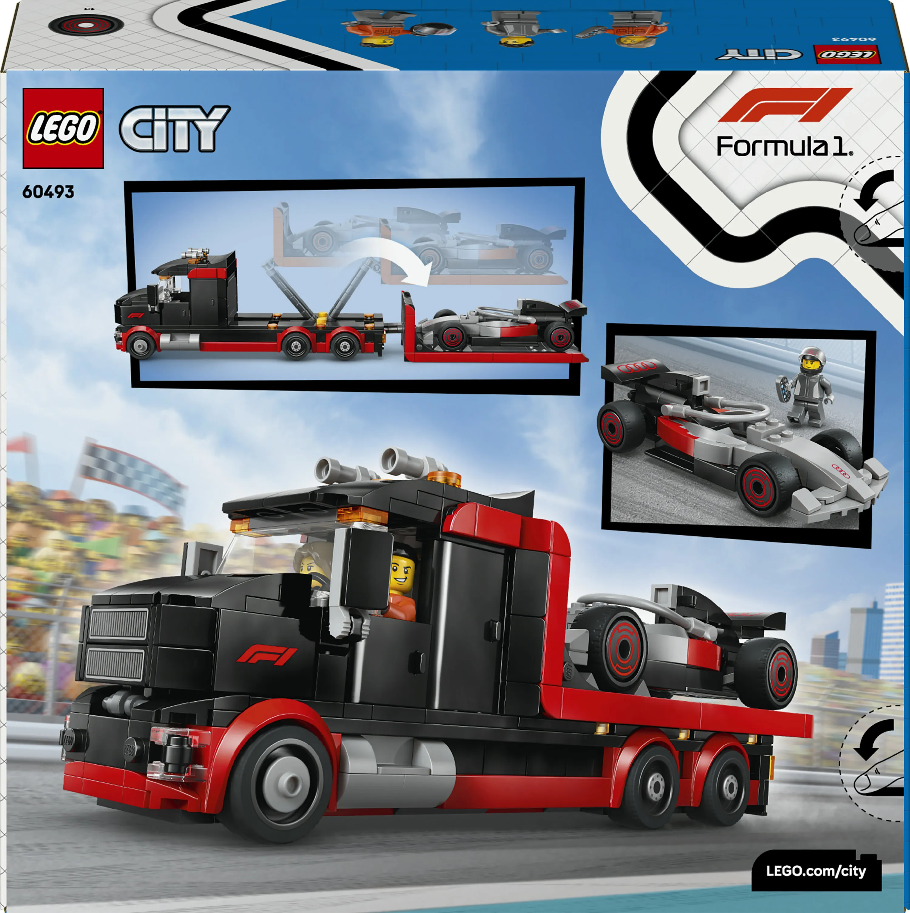 LEGO City F1-utst&auml;llningsbil och Audi F1-racerbil 60493