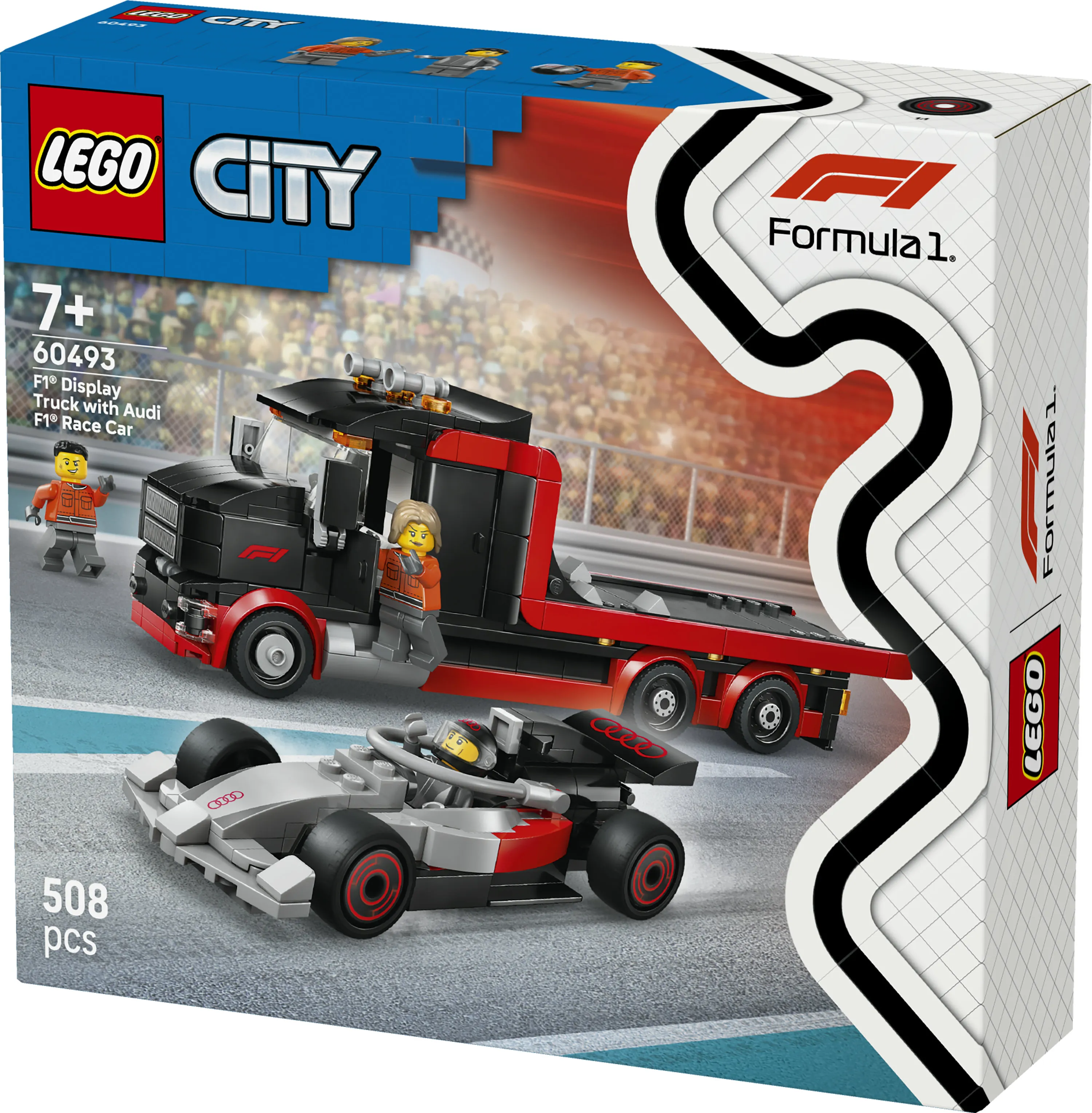 LEGO City F1-utst&auml;llningsbil och Audi F1-racerbil 60493