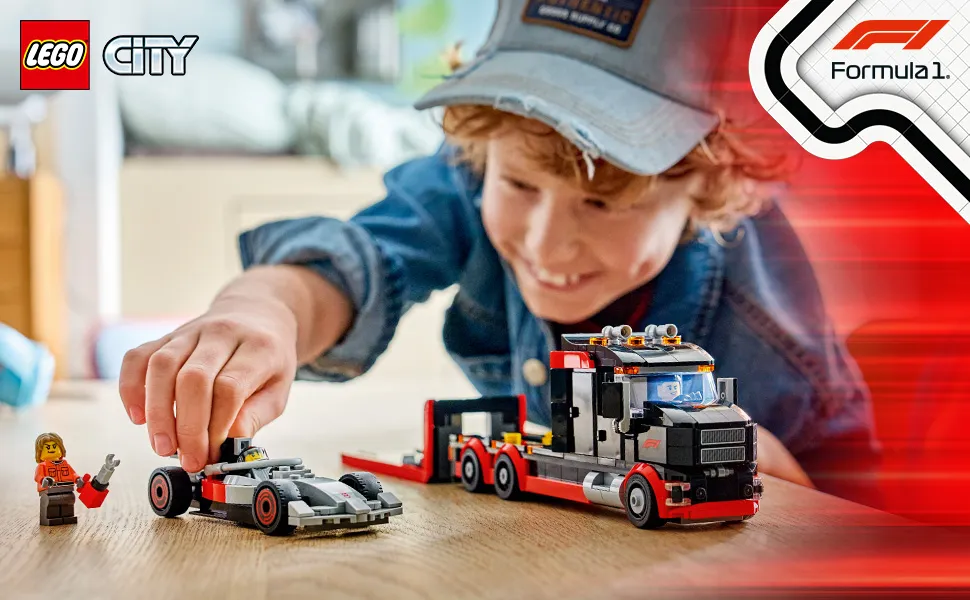 LEGO City F1-utst&auml;llningsbil och Audi F1-racerbil 60493