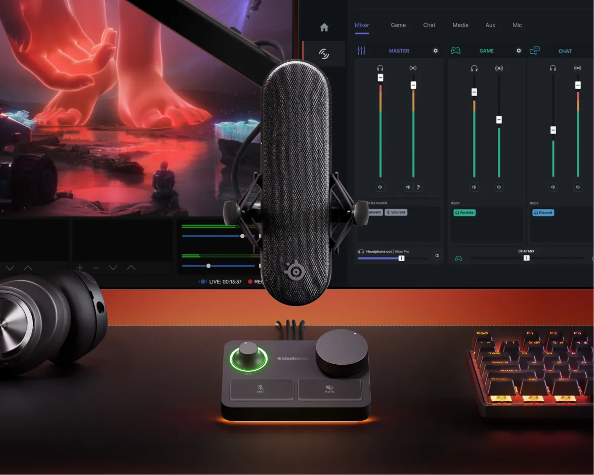 Steelseries Alias Pro -pelimikrofoni